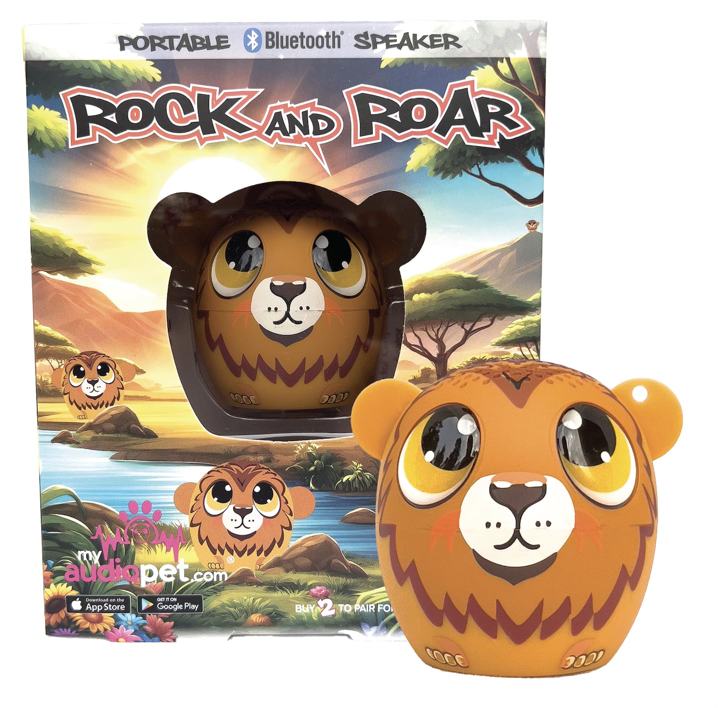 My Audio Pet Lion Mini Bluetooth Speaker for Kids of All Ages - True Wireless Stereo Your Portable