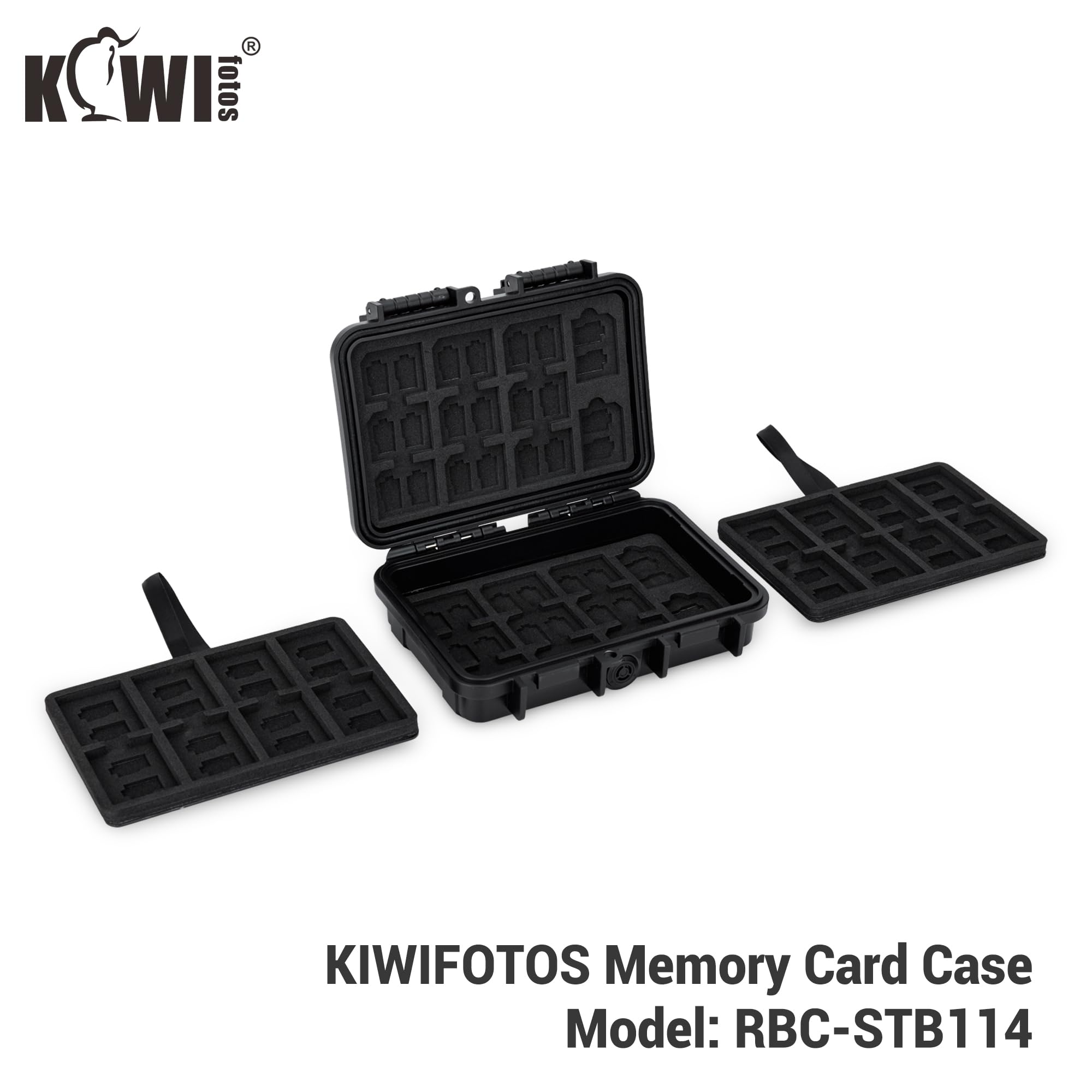Custodia Per Schede Memoria KIWIFOTOS - Porta Schede In Alluminio Per 16 SD, Micro SD E CF Express