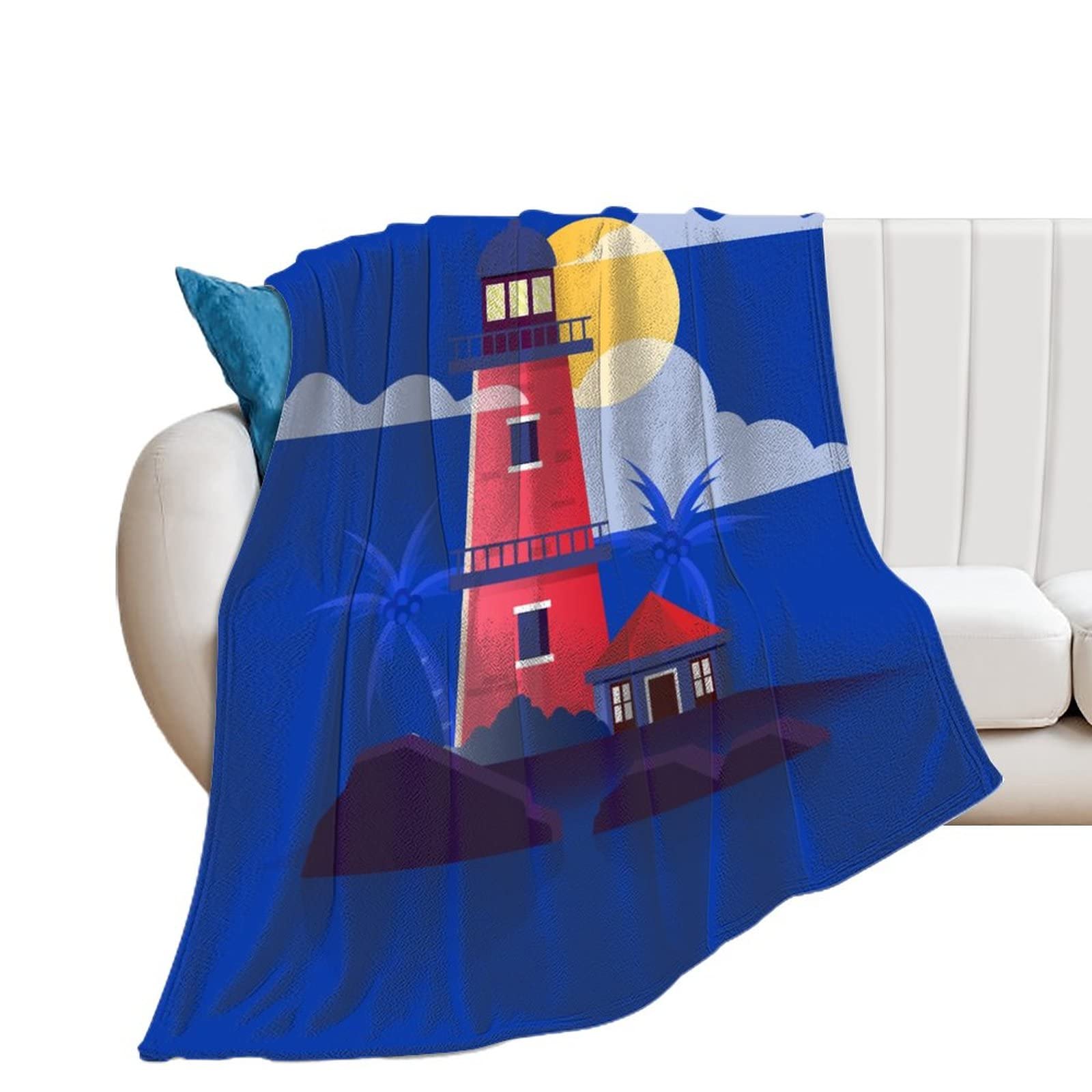 Plaid polaire phare haut de gamme, douceur infinie pour chambre