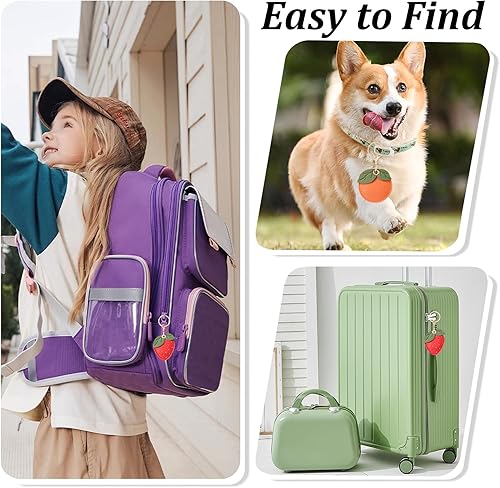 Miniatura 81 de Funda de cuero para llavero para Apple Airtag, funda protectora de AirTag con anillo para llavero, funda antiarañazos para llaves