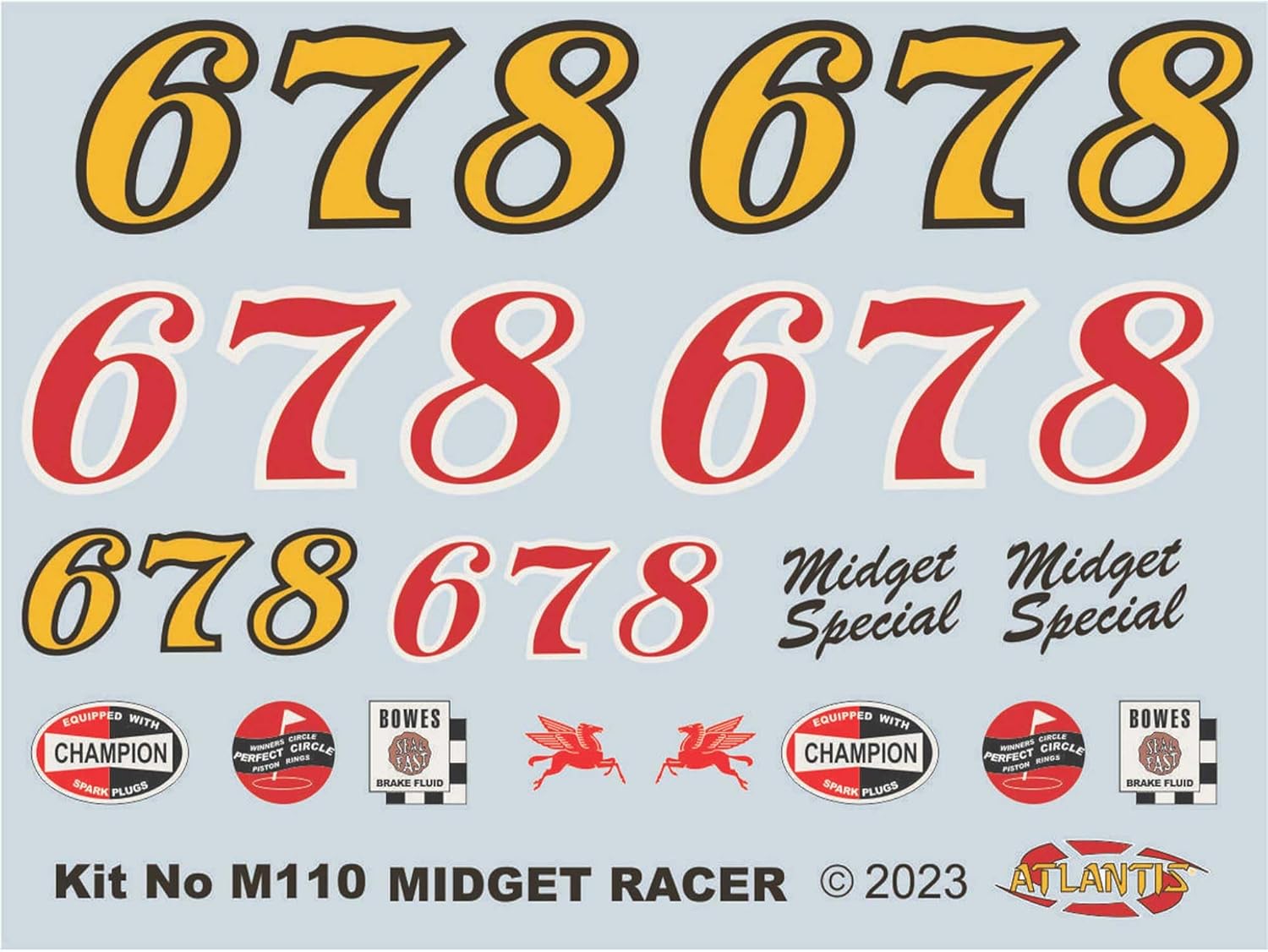 Atlantis M110 1/20 Scale Midget Racer Plastic Model Kit - Assembly Required