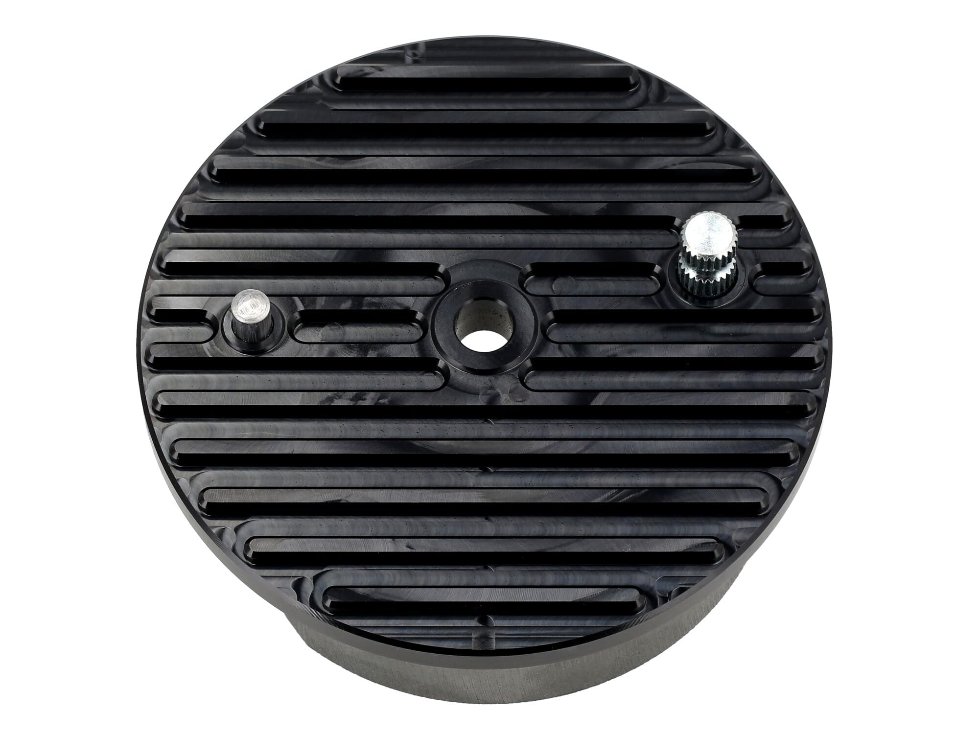 CNC Bremsschild hinten komplett EBC, Schwarz eloxiert - für Simson S50, KR