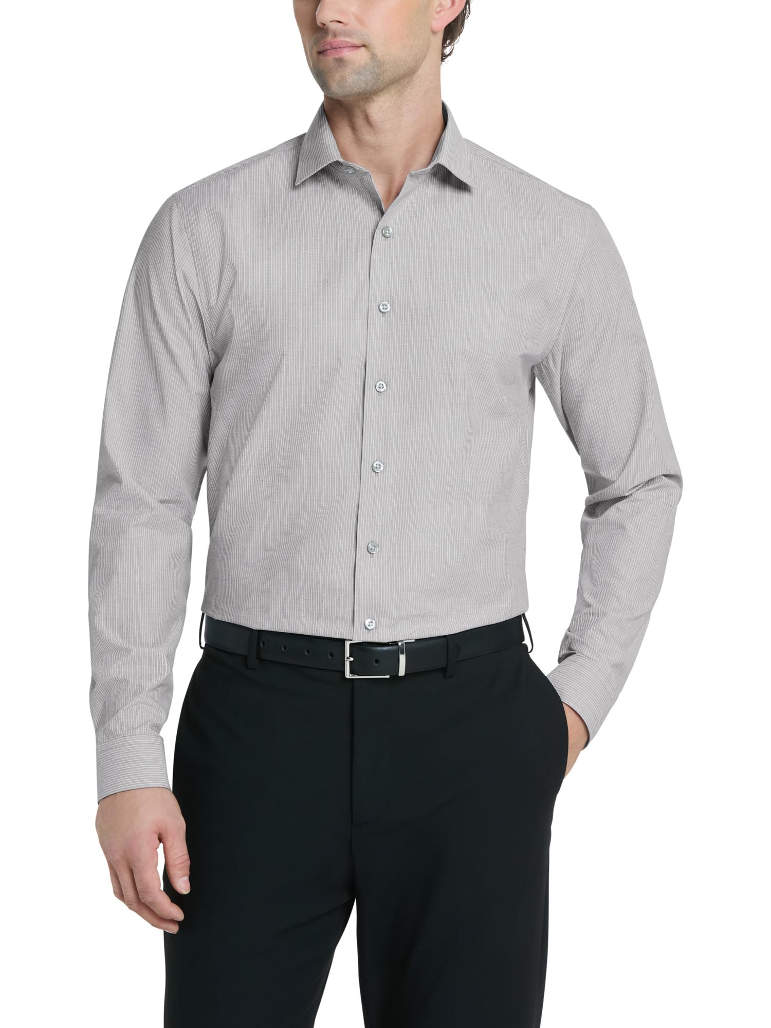 Kenneth Cole Mens Dress Shirt Slim Fit Checks and Stripes (Patterned)