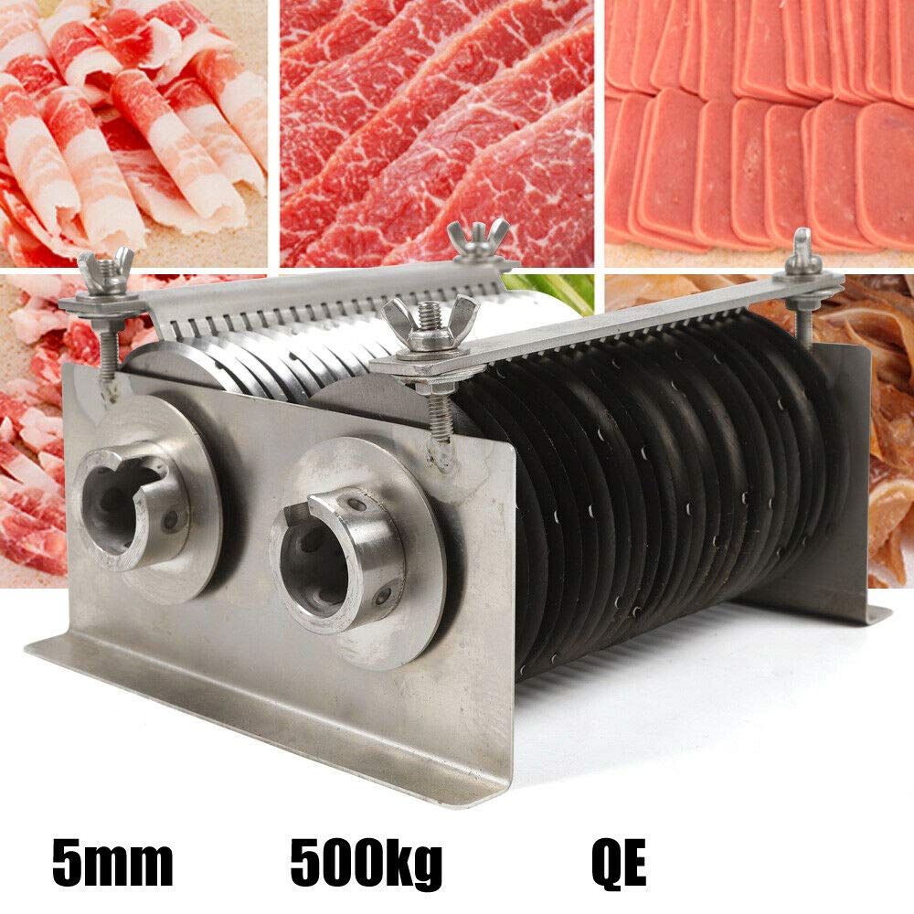 5mm Meat Cutting Blade, Stainless Steel Commercial One Set Blade for QE Meat Cutting Machine 500KG/H Meat Slicer Cutter Replacement Parts for Restaurant Supermarket
