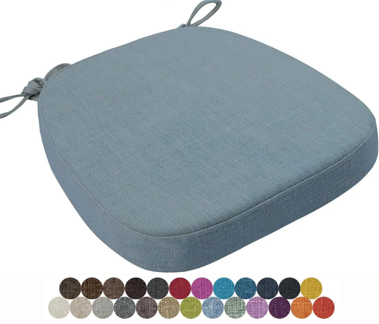 seokor Chair Cushion Kitchen, Memory Foam Chair Pads, 40x38/43x40/43x42cm with Ties Non-Slip Chair Pads，Outdoor Indoor Seat Cushion for Dining Office Garden Chair(Color17,43x40x5cm)