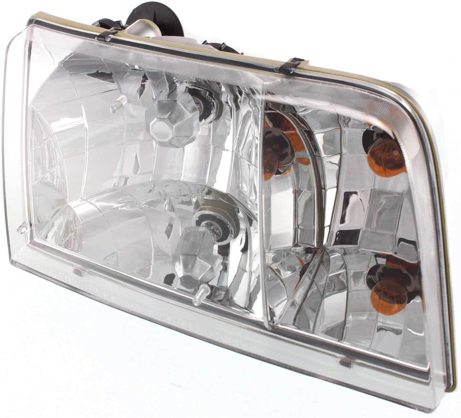 Evan Fischer Driver and Passenger Side Headlight for Ford Crown Victoria 1998-2011 Halogen With bulbs & Park Light Bulbs Replaces # 4W7Z13008A, 4W7Z13008B