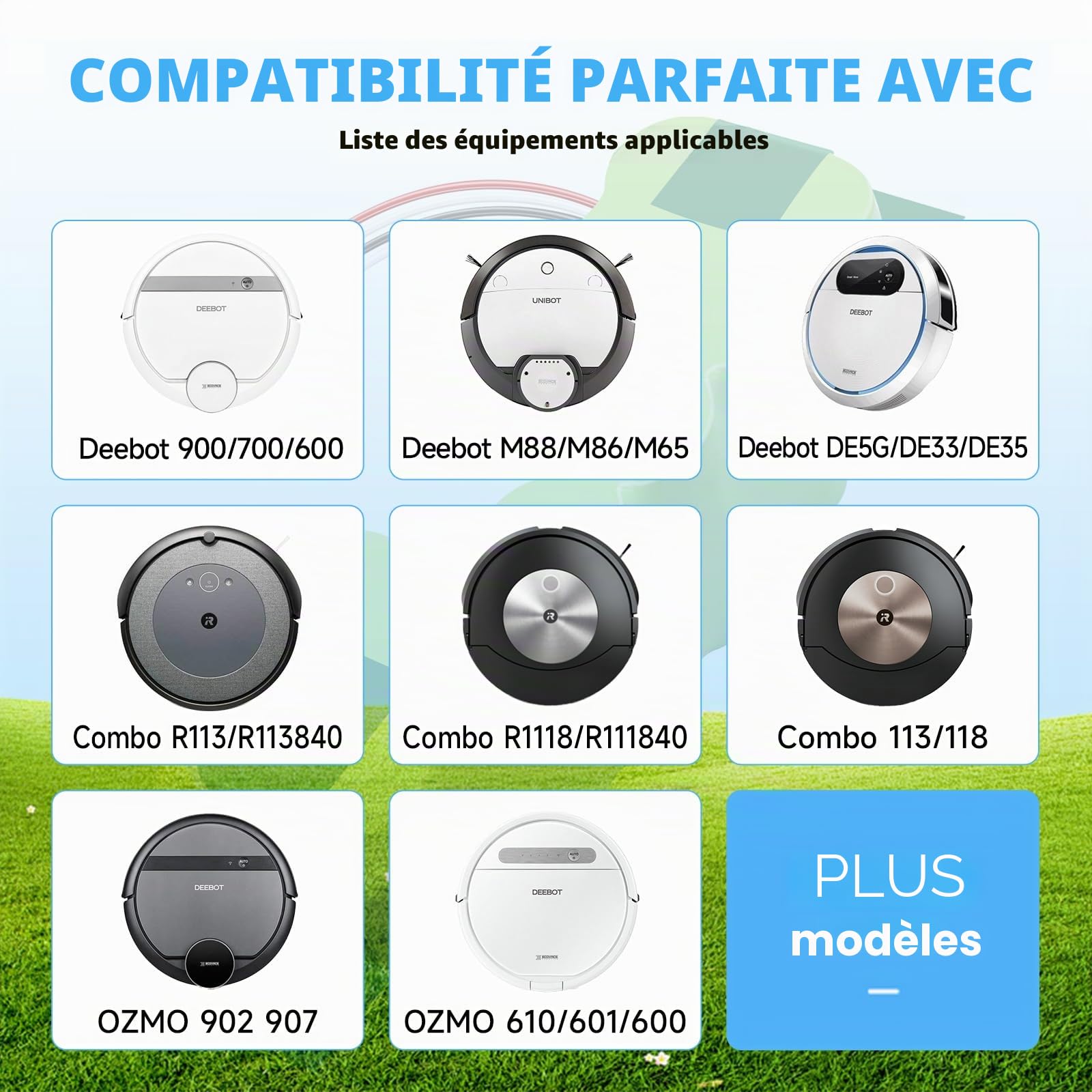 CITYORK 12V 3500mAh Batterie pour iRobot Roomba Combo, pour Combo ZJ1517-HFR/ RVF-Y1, Combo R113, R1138, R113840, R1118, R111840, pour ECOVACS Deebot 900,600,M88,DE5G, pour Deebot OZMO 610,902,907