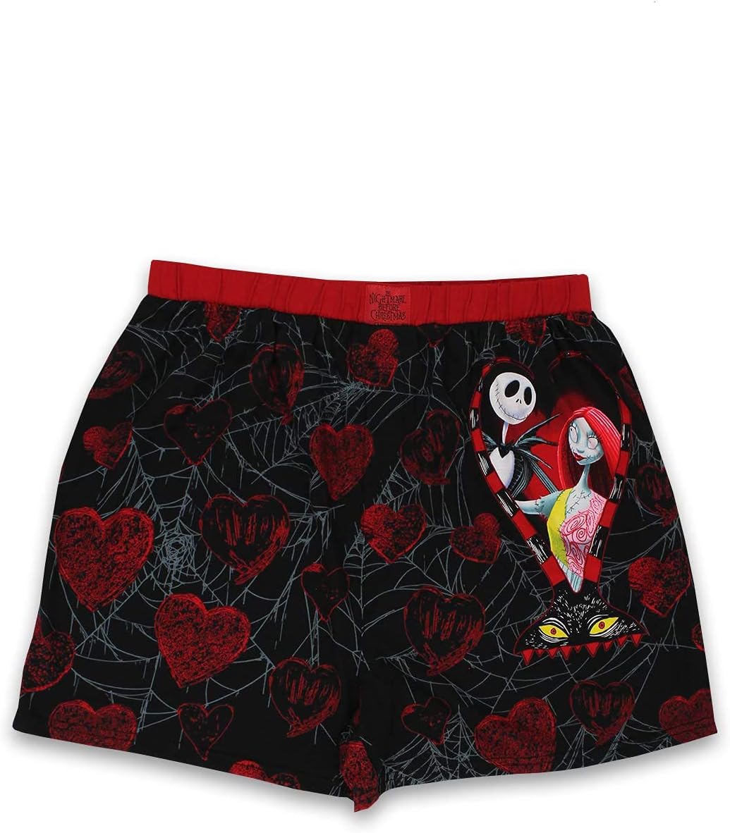 DisneyNightmare Before Christmas Jack and Sally Men's Boxer Shorts Underwear