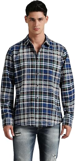 Pepe Jeans Men's Regular Fit Full Sleeve Checkered Cotton Casual Shirt | Check Shirt for Man | Smart & Stylish | Multiple ...