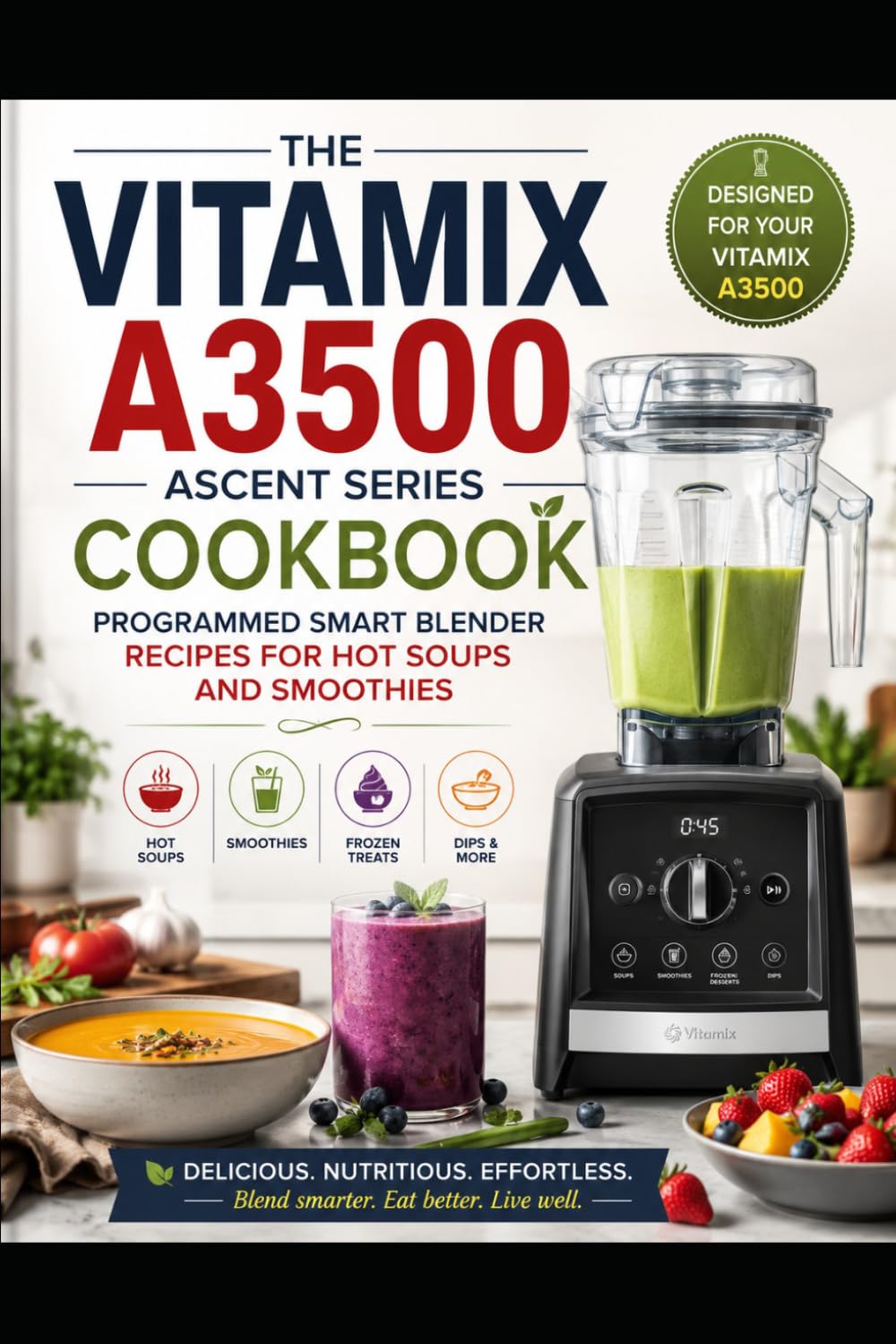 The Vitamix A3500 Ascent Series Cookbook: Programmed Smart Blender Recipes for Hot Soups and Smoothies