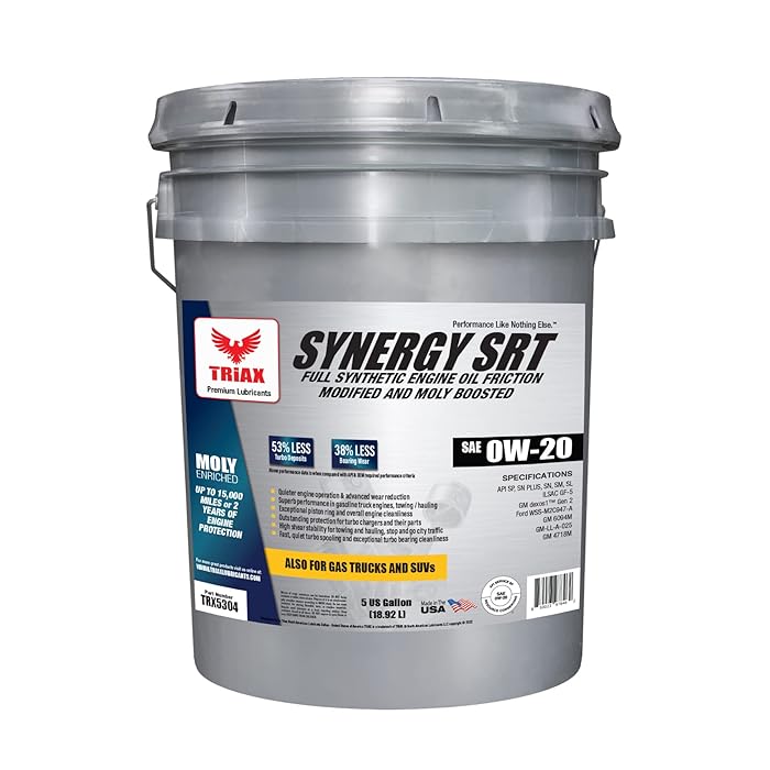 Buy TRIAX Synergy SRT 0W20 Full Synthetic PAO and Ester Engine Oil