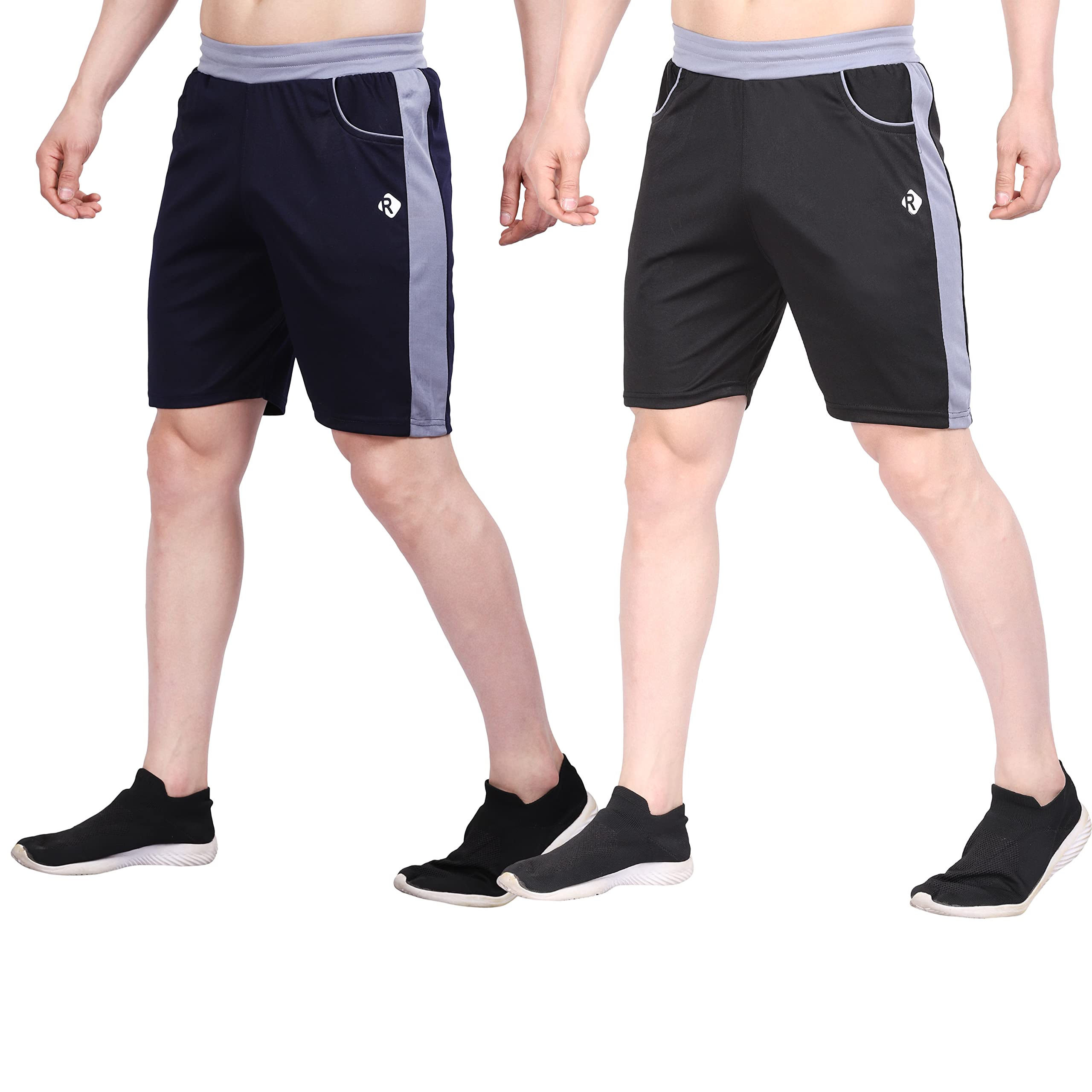 riksaw Men's Lycra Blend Boxers Shorts Two Side Pocket and Back Side Zipper Pocket (Pack of 2)-picture-33