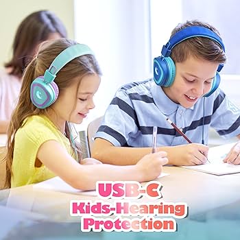 Amazon.co.jp: 子供用 USB C ヘッドフォン 2個パック 学校用