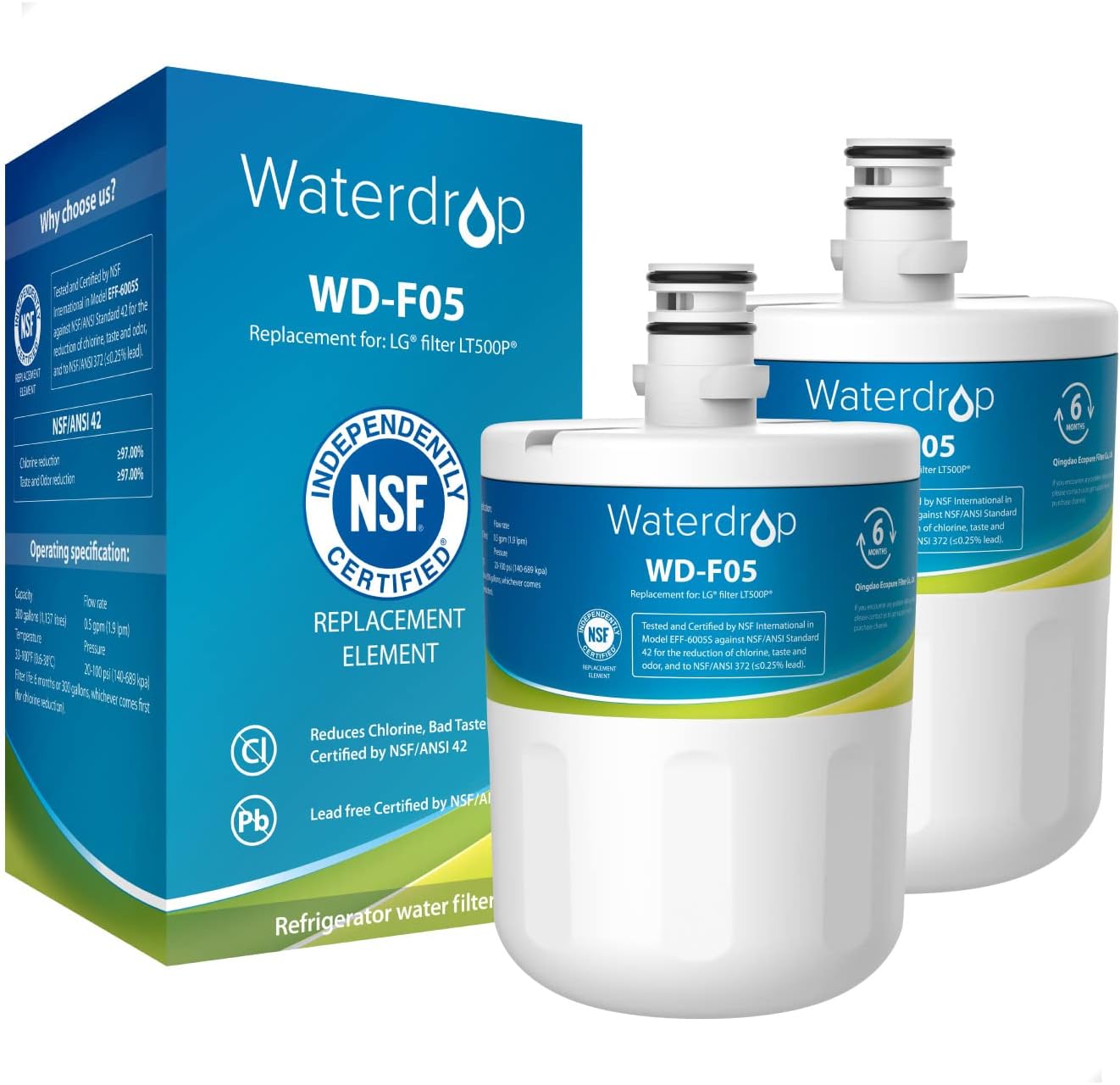 2Pack Replacement for GEN11042FR08 Refrigerator Water