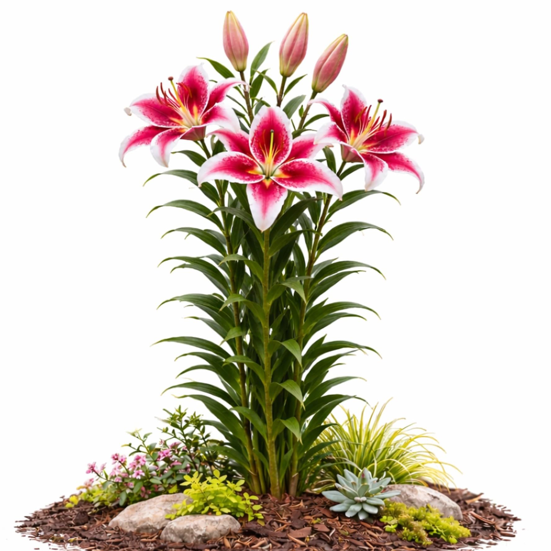 Easy to Grow Lilium Oriental Lily Stargazer 3 Bulbs