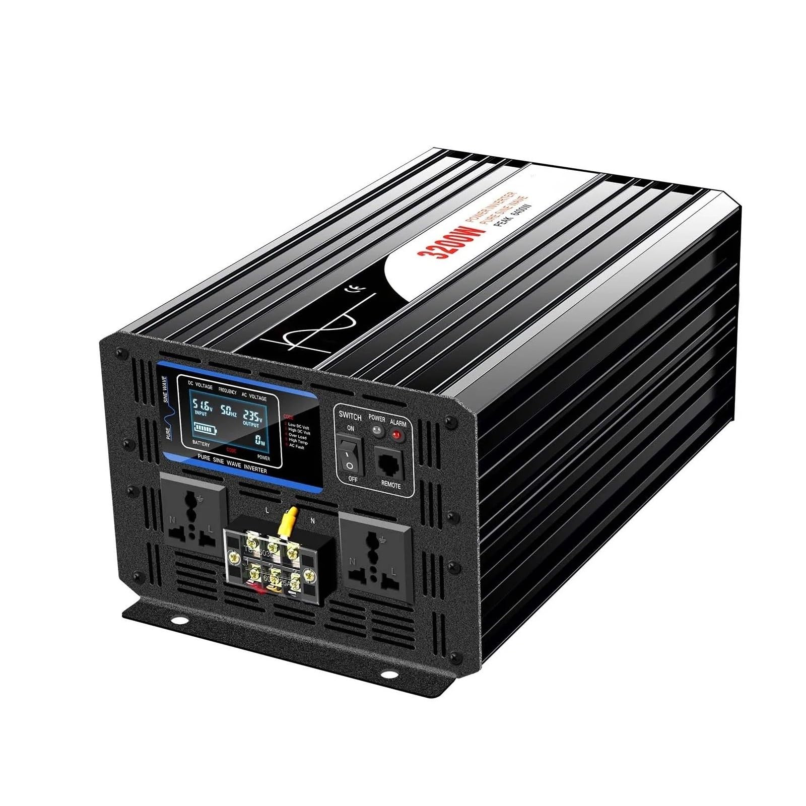 Convertitore Corrente Inverter 380V 1000W 2000W 3000W 2500W 3200W 5000W 6000W Inverter Solare A Onda Sinusoidale Pura AC 60V/72V/96V/110V(110V(84V-126V),220-240V,3200W)