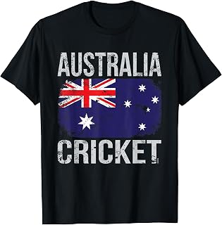 Australia Cricket, Australian Flag Cricket T-Shirt T-Shirt