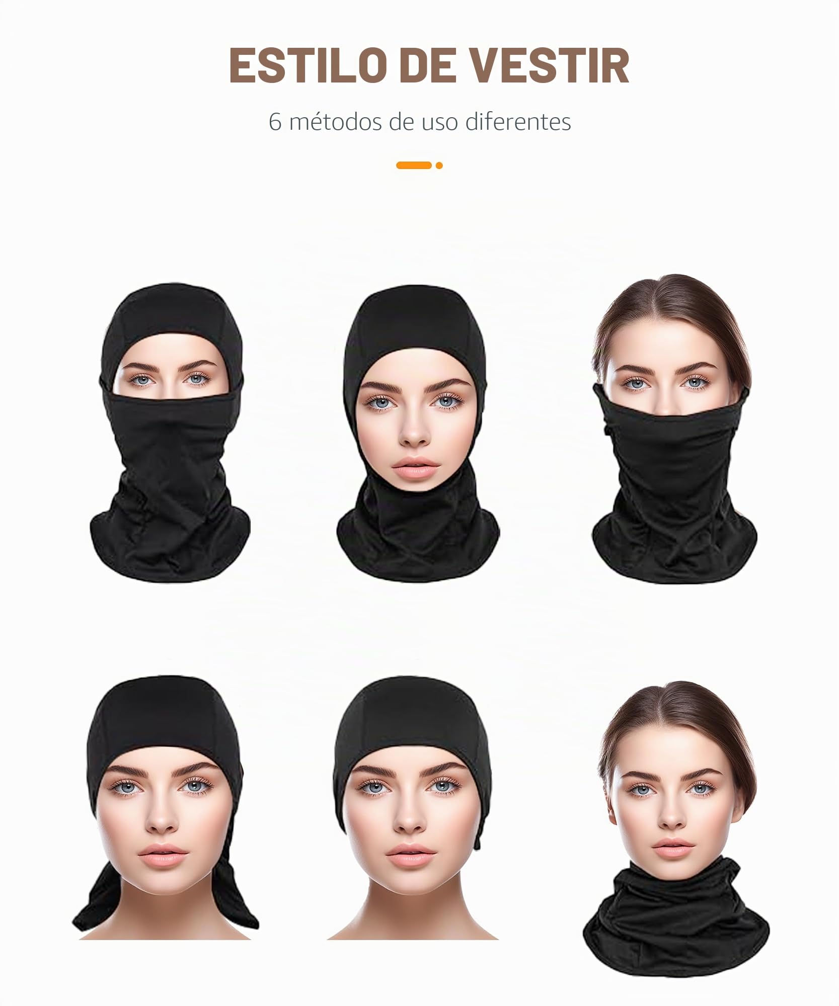 Flaconi Pasamontañas Moto, Balaclava Moto Invierno, Adecuado para Ciclomotores, Motocicletas, Ciclismo