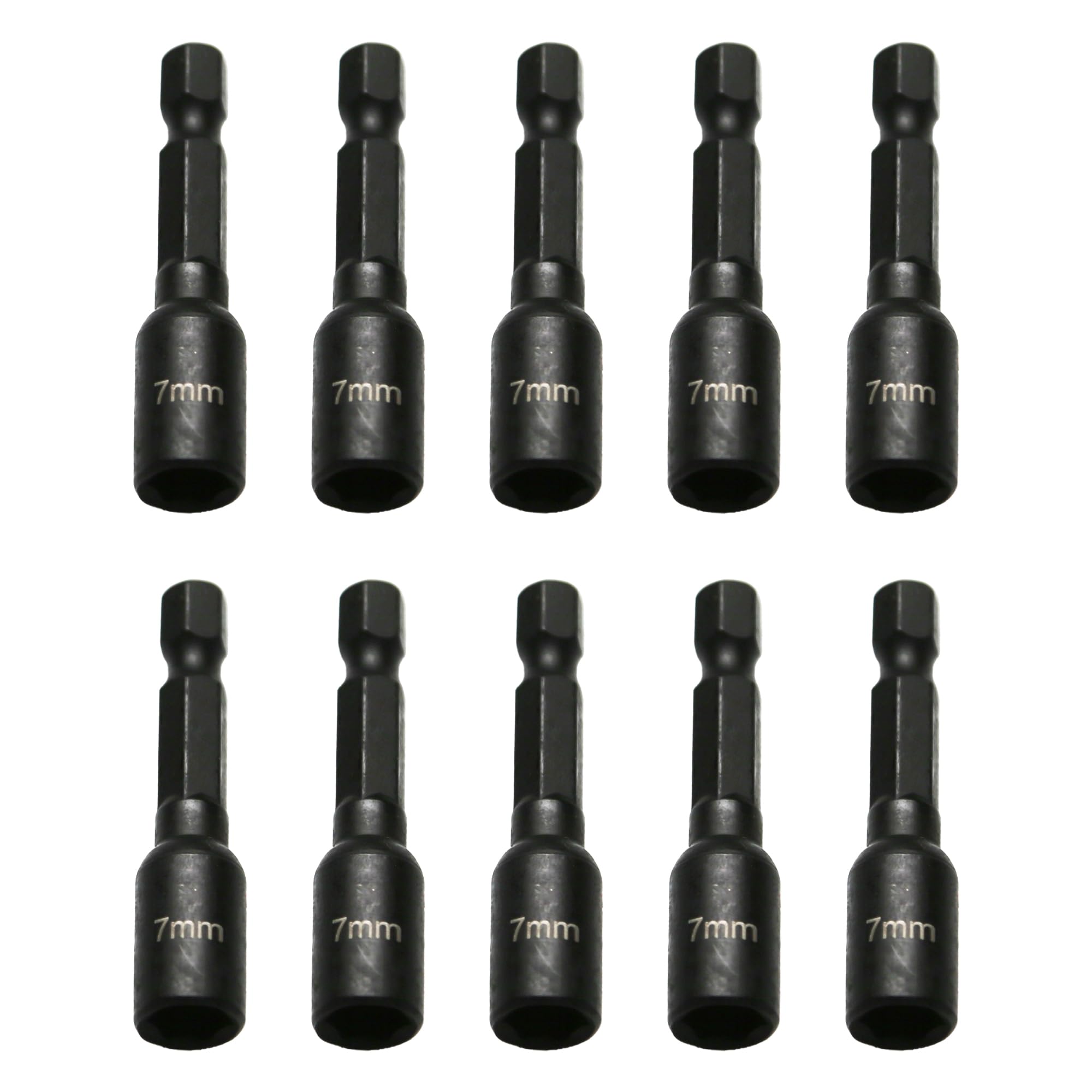 TMAX 10p 7mm Impact Magnetic Nutsetter Hex Nut Driver 1/4" Shank, Cr-V
