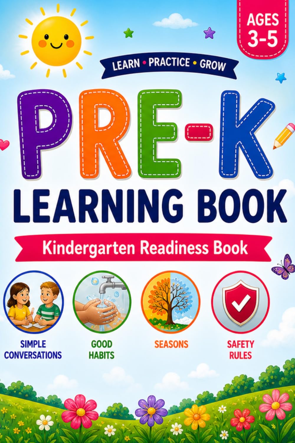Ready, Set, Kindergarten!: An All-in-One Preschool Workbook for Ages 3–5 | Letters, Numbers, Colors, Opposites, Life Skills, and Kindergarten Success