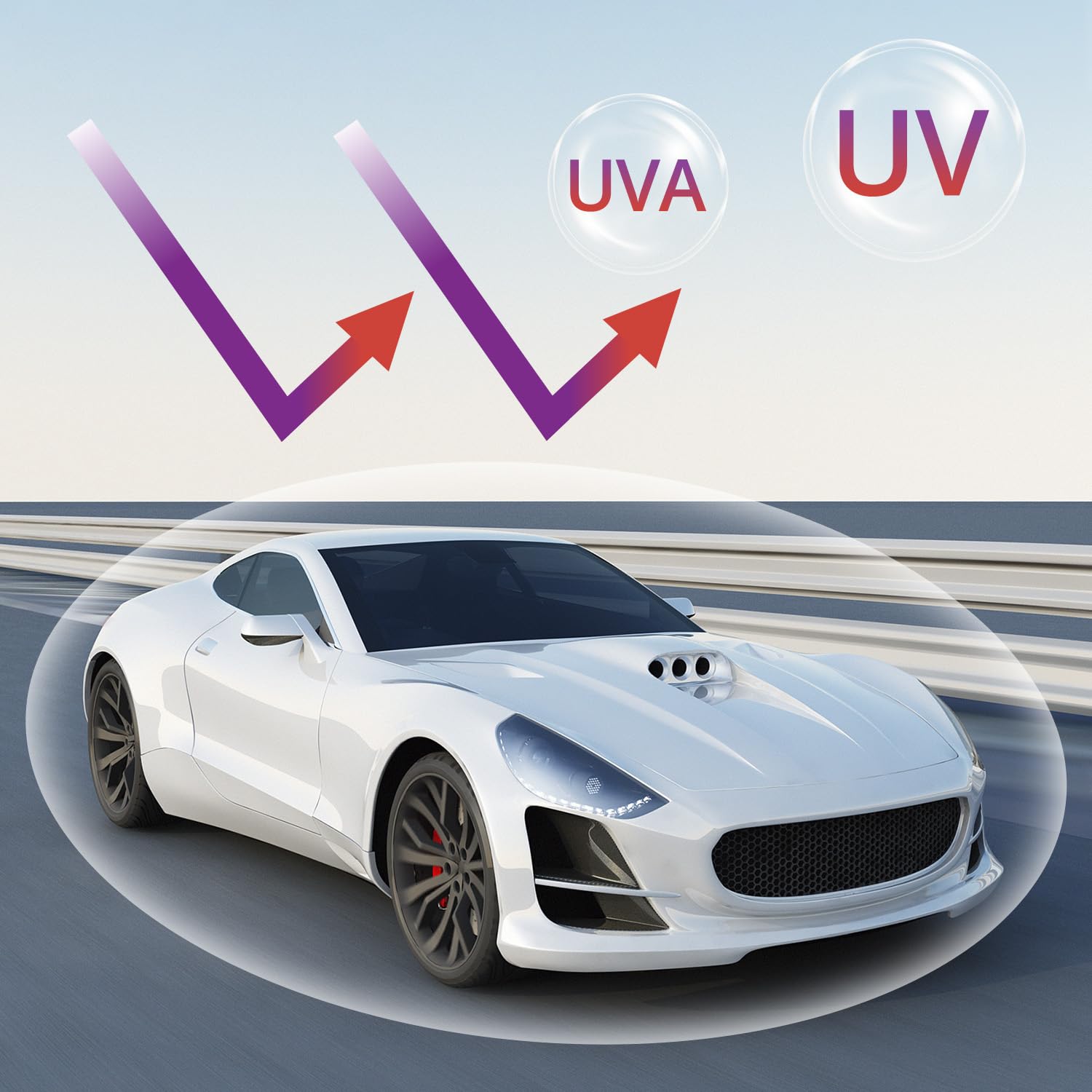 QWORK® 76 cm x 3 m Film teinté pour fenêtres Voiture, 5% VLT, Film vitre teintée Voiture, pour Voitures et bâtiments