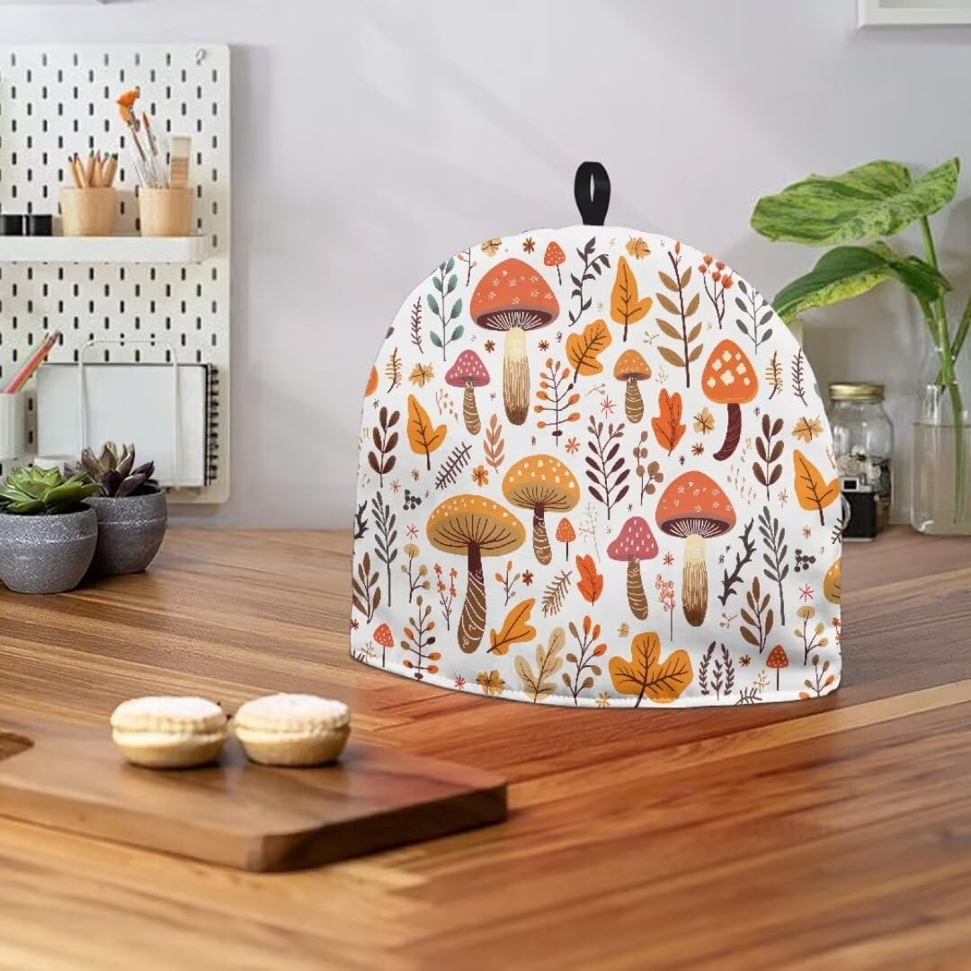 GOSTONG Hummingbird Tea Cozy for Teapot Tea Pot Cover Teapot Cozy Insulated Home Kitchen Decor with Drawstring, Purple Floral