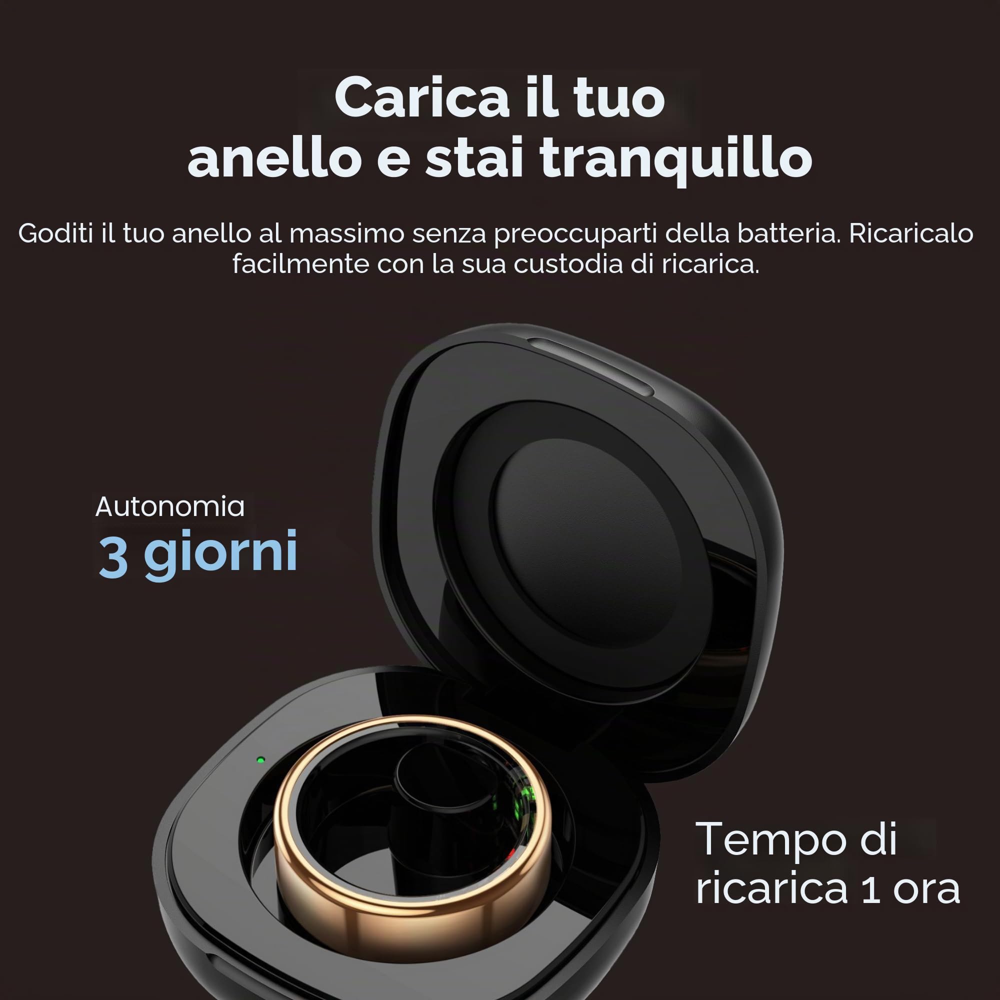 KSIX - Anello intelligente per uomo e donna con monitoraggio delle attività, passi e calorie, smart ring che misura ossigeno nel sangue, cardiofrequenzimetro, controllo del sonno, impermeabile per 3