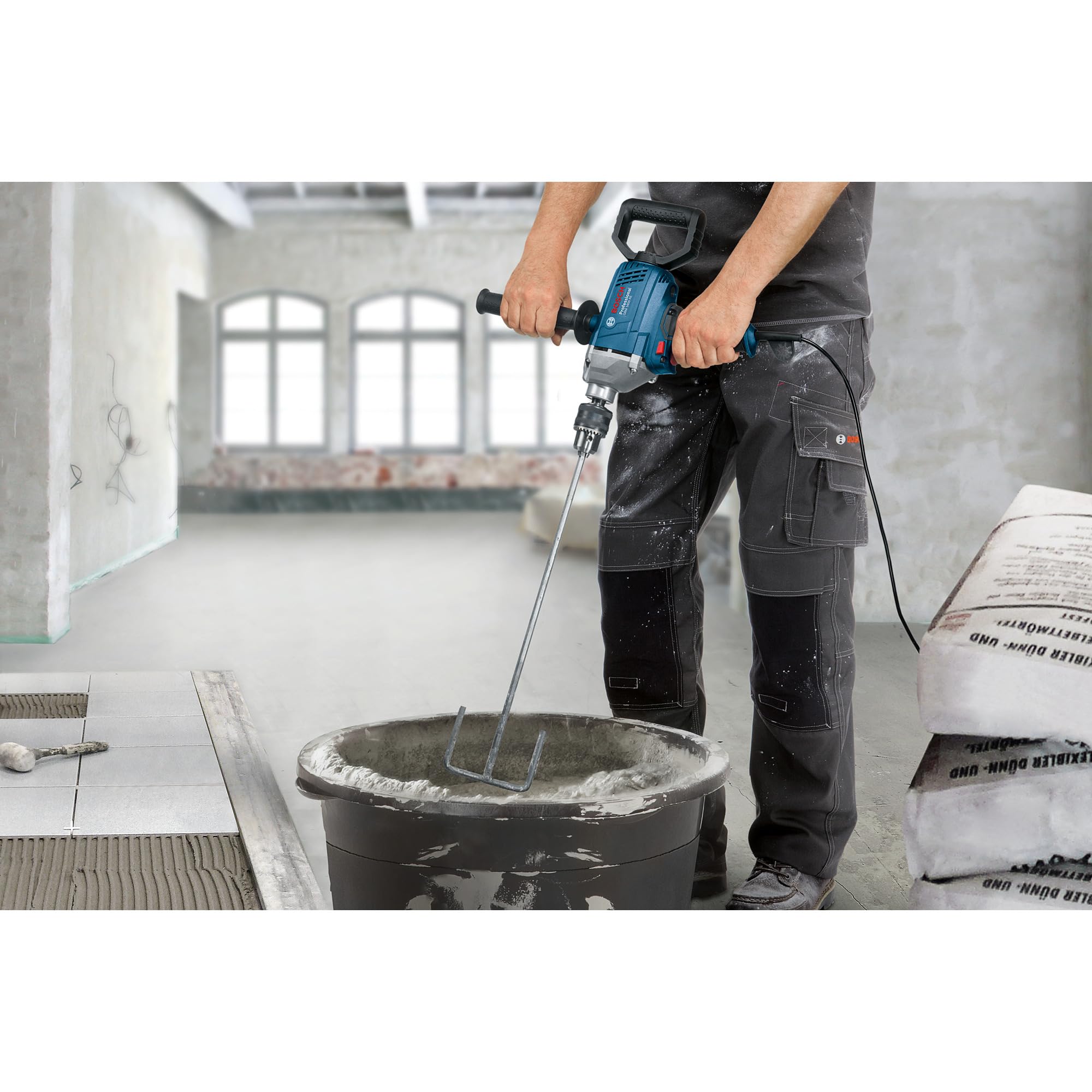 Bosch Professional Trapano GBM 1600 RE (incl. impugnatura supplementare, chiave per mandrino, mandrino a corona dentata 16mm)