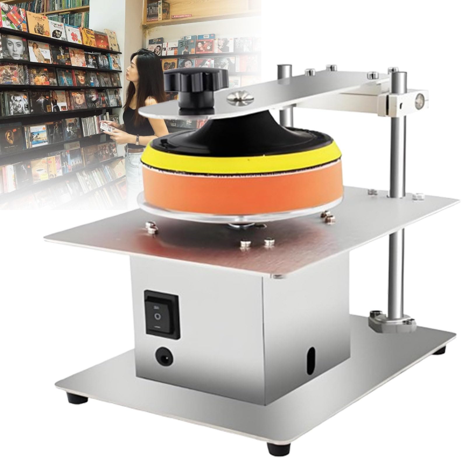 Macchina per riparazione dischi per archivi, lucidatrice semiautomatica per rimozione graffi, prolunga la durata del disco e riduce le perdite