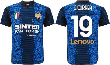 L C Maglia Correa Inter Ufficiale 2022 Adulto Ragazzo Bambino Stagione 2021  2022 Home nerazzurra Joaquin 19 : Amazon.it: Abbigliamento
