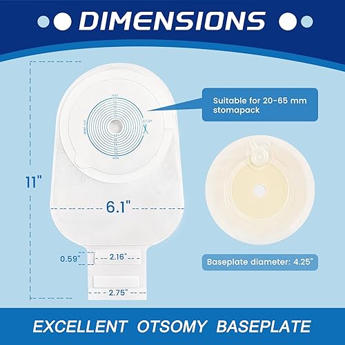 Miniatura 2 de CELECARE Bolsas de colostomía 20 piezas, bolsas de ostomía de una pieza, suministros de ostomía para ileostomía, colostomía, equipado con