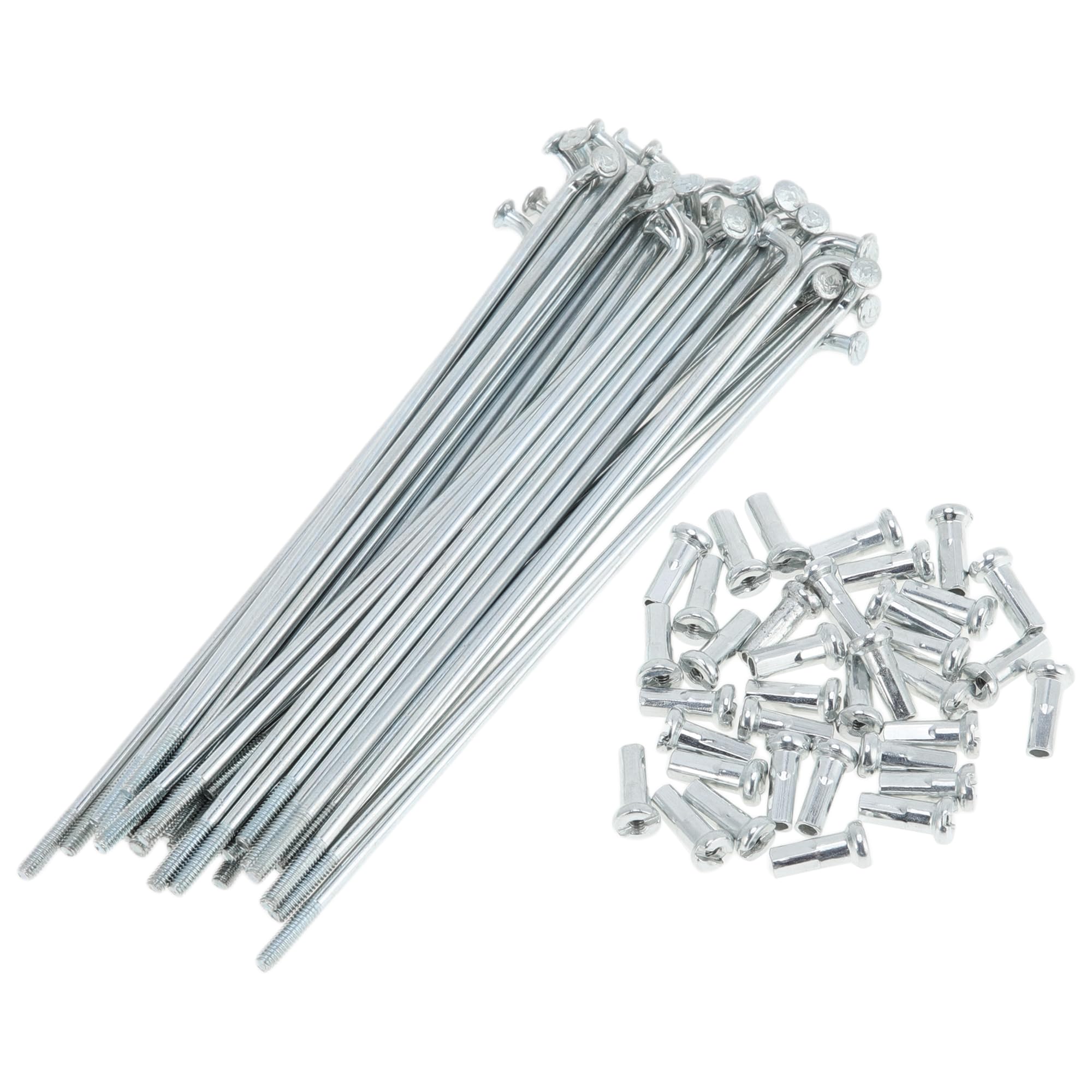 A ABSOPRO 36 Set 14G Bicycle Spokes 97mm Bike Wheel Spokes Silver Tone