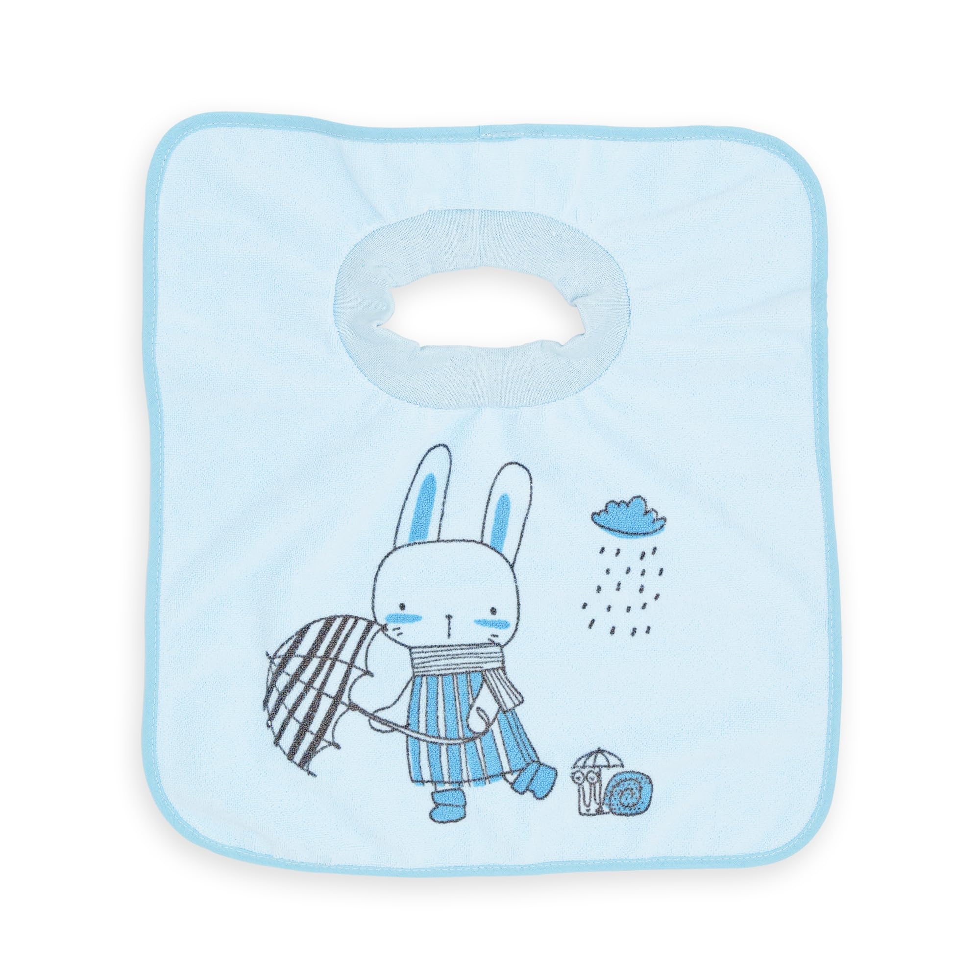 Ti TIN Pack de 4 Baberos Impermeables con Cuello Elástico - Extra Suaves y Absorbentes - Baberos con Forro Impermeable - Fácil de Lavar y Apto para Secadora - Para Bebés +12 Meses y Guardería