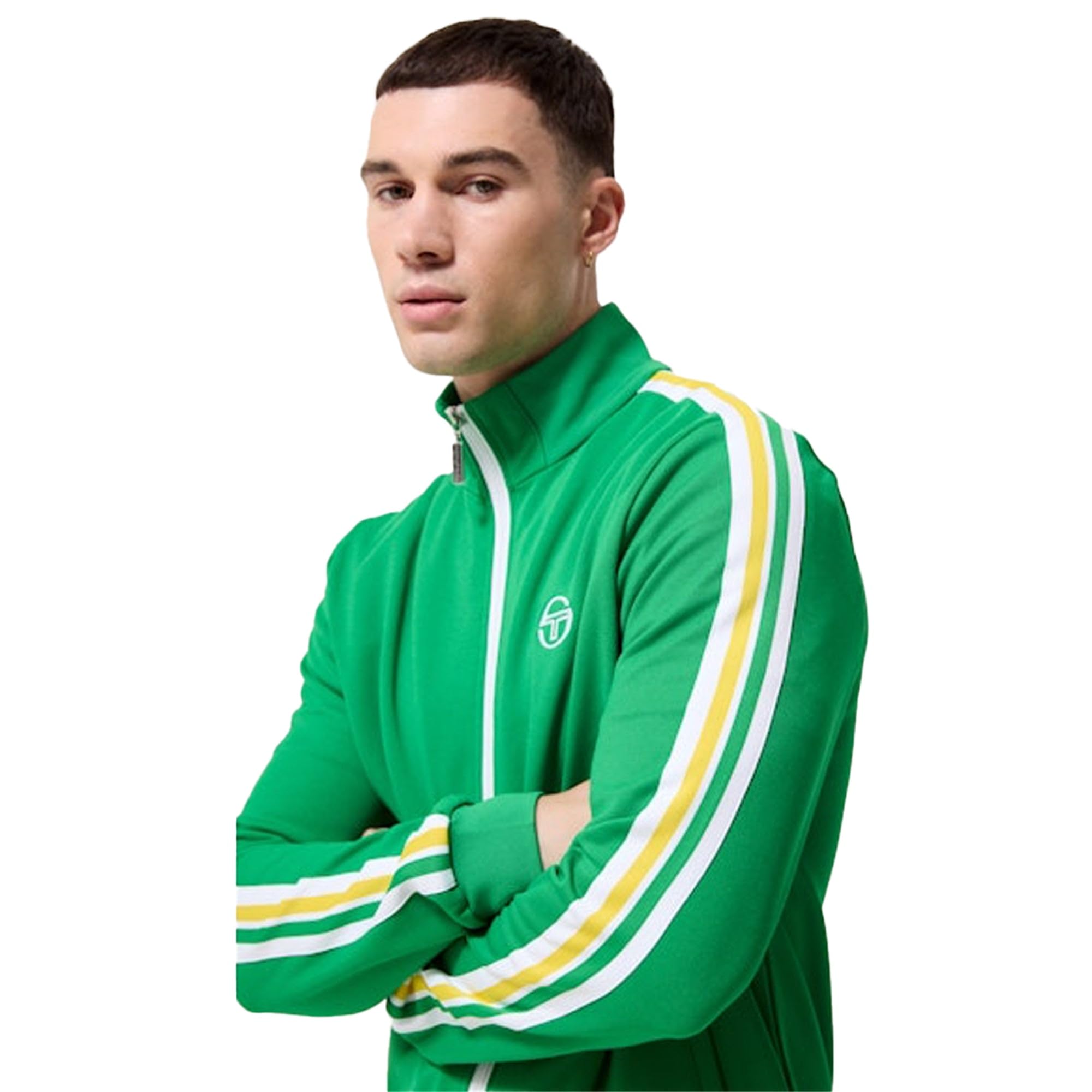Sergio Tacchini Green/White Franco Track Top Jacket Fern - Xxl