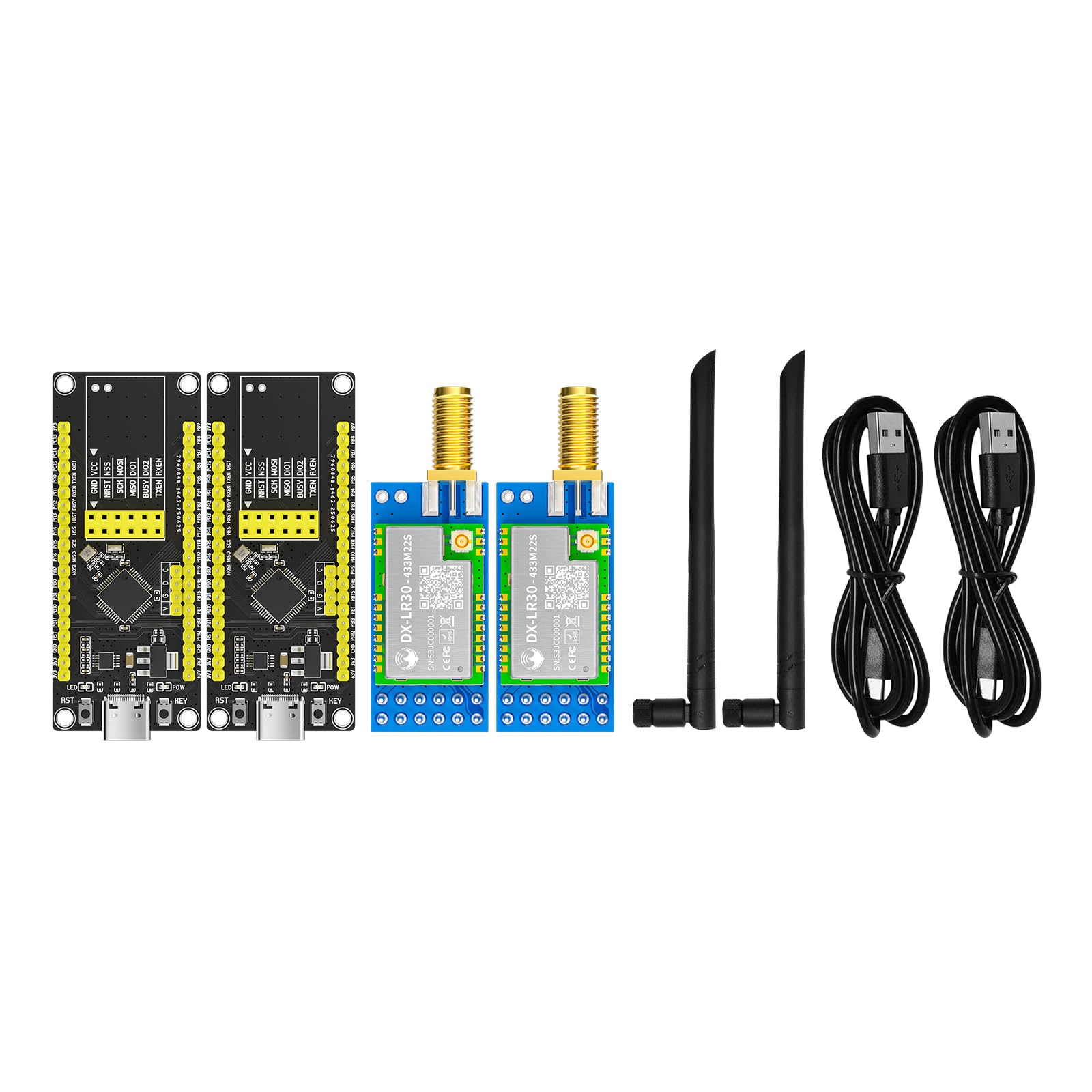 SX1262 LoRa Module Developer SET DX-LR30 433~470MHz 868/915Mhz 22dBm 8km Range 5V UART GPIO ISM Band LoRa RF Module (DX-LR30-433-T1)