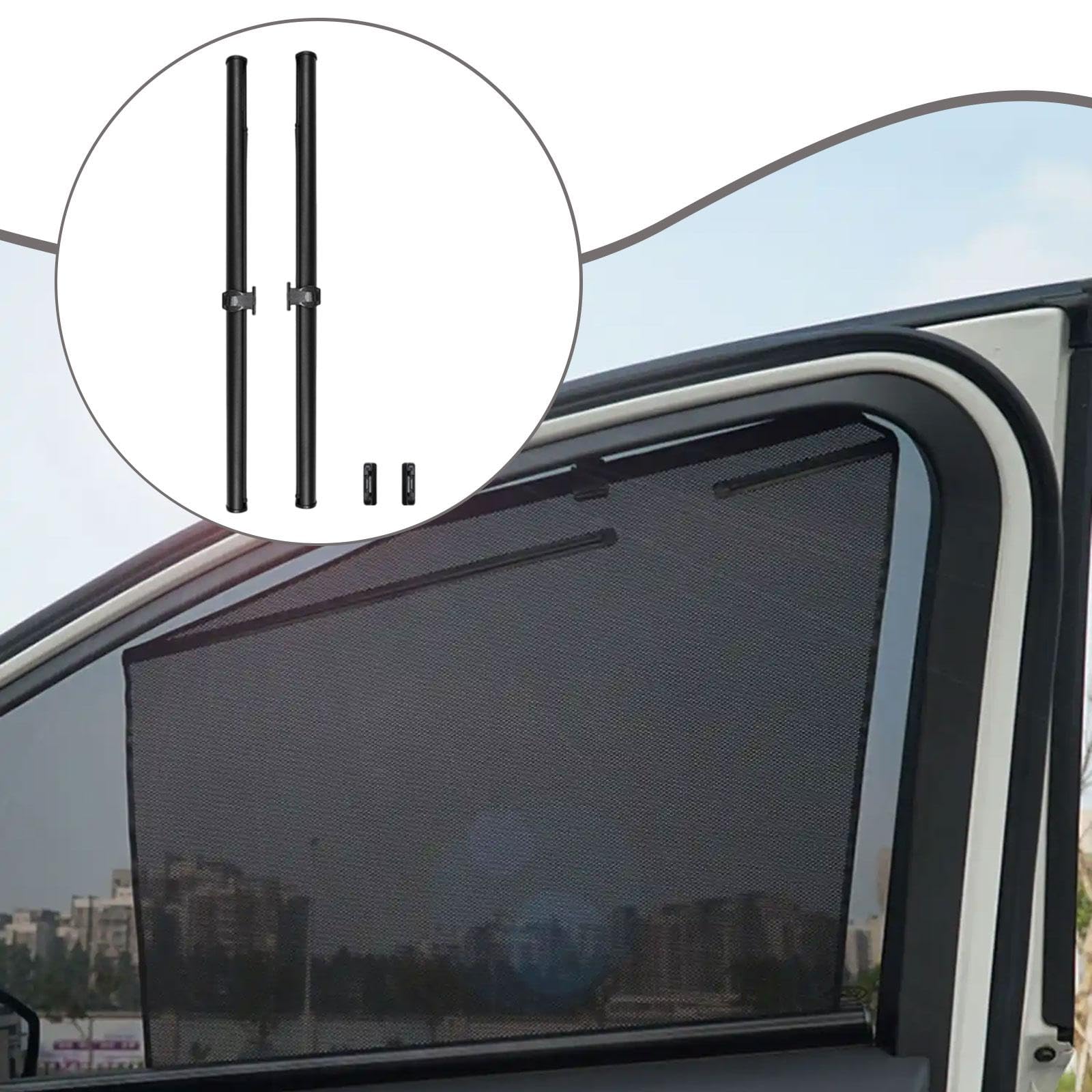 2 Pièces Pare-Soleil de Fenêtre de Voiture Store Enrouleur Cache de Fenêtre pour Double Protection Solaire et D'Intimité Adapté Au Modèle JB74