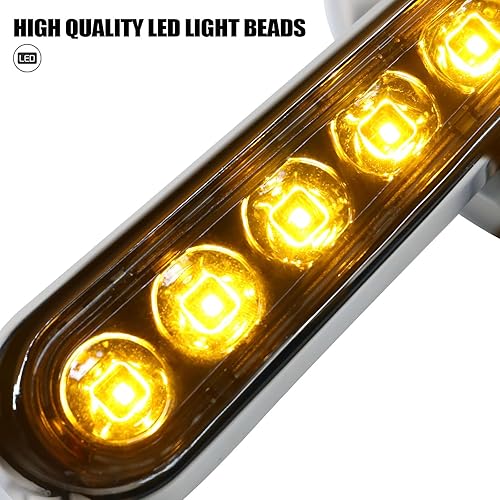 Miniatura 10 de Pacewalker Espejo retrovisor muscular con luz LED intermitentes para H-arley Davidson VROD V-Rod VRSCF negro