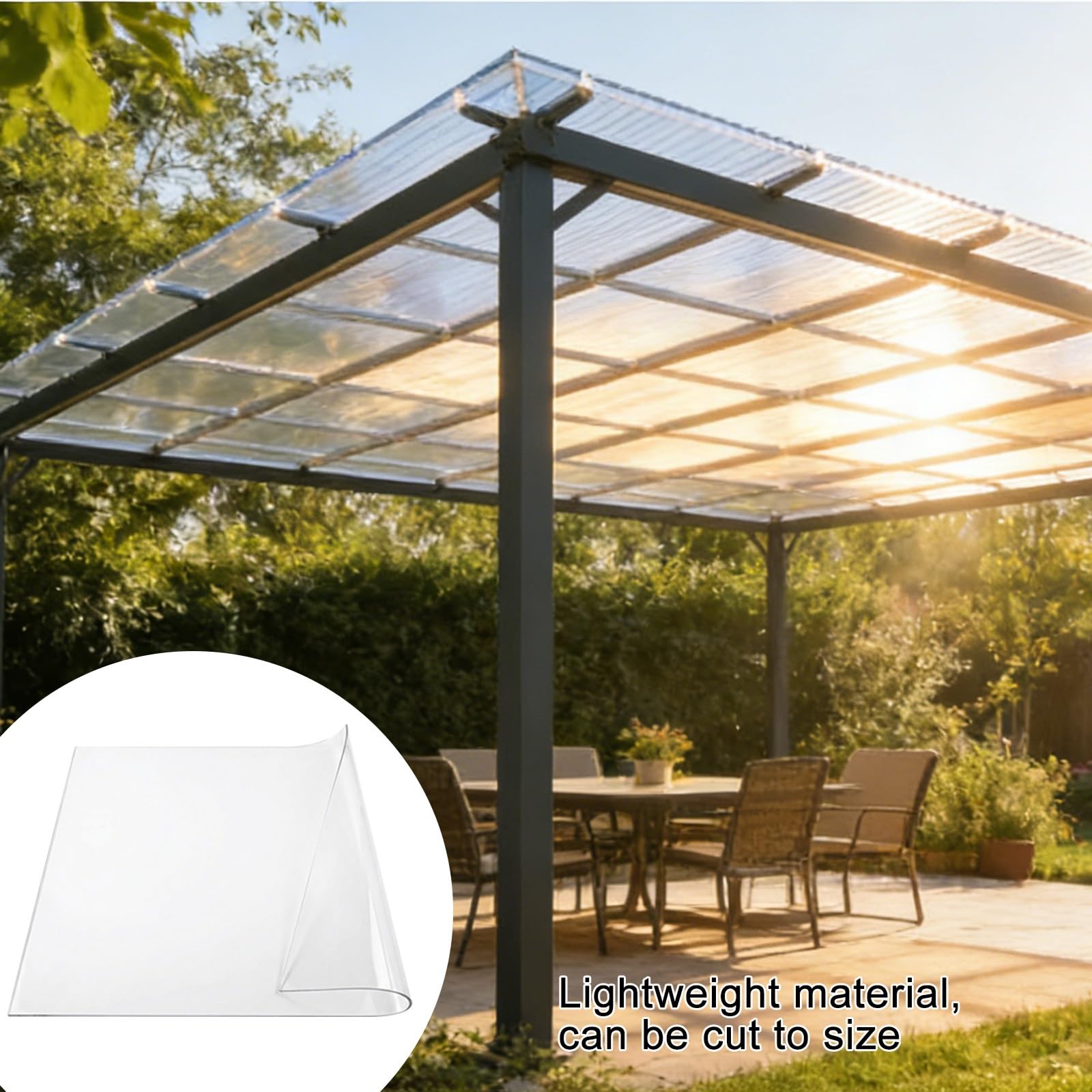 Polycarbonatplatten Gewächshaus Platten 1.2MM Dachplatten UV-beständigen,für Gewächshaus Gartenbau Treibhaus Ersatzplatten(Gray,0.8x1m/2.62x3.3ft)