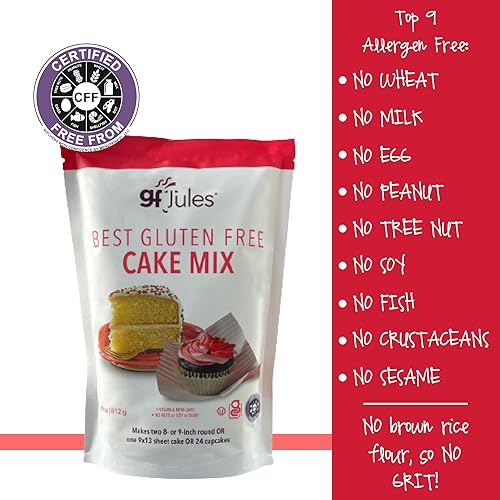Miniatura 5 de gfJules Mezcla certificada para hornear pasteles sin gluten, perfecta para cupcakes, sin grano, sin OMG, vegano, kosher y sin alérgenos superiores