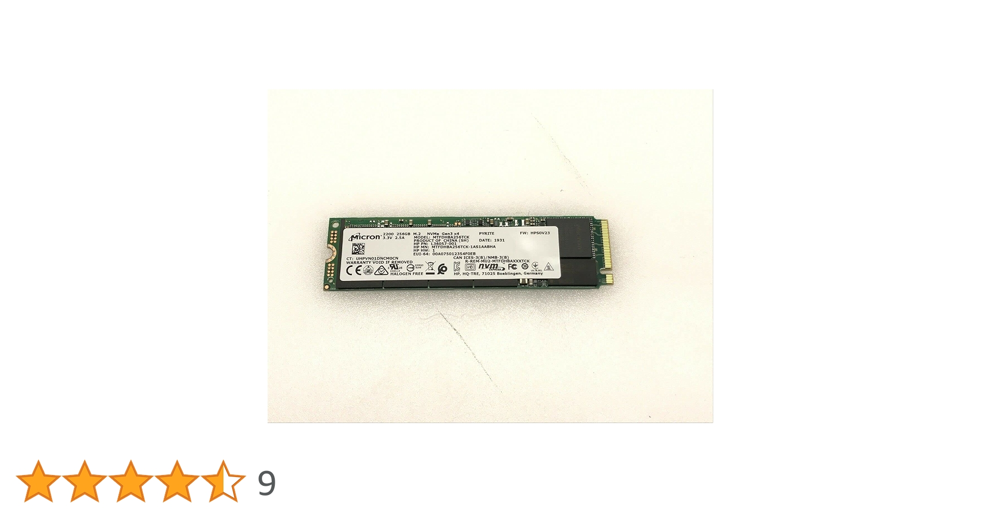 Micron 256GB PCIe NVMe M.2 2280 SSD Internal Solid State Drive Micron 256GB PCIe NVMe M.2 2280 SSD Internal Solid State Drive