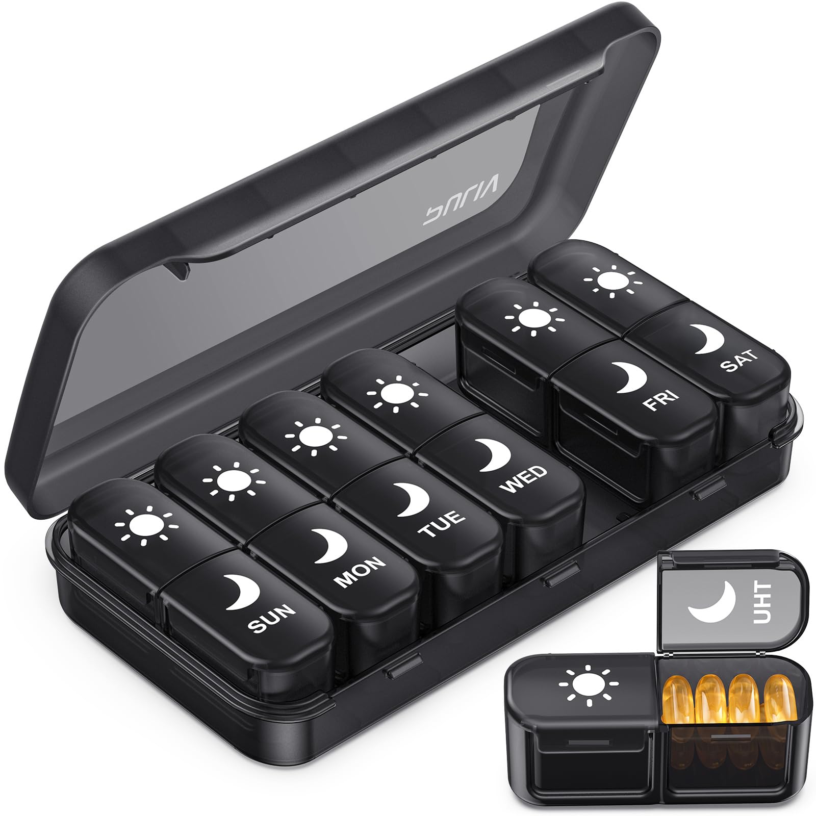 PULIV Tabletten-Organizer für die Woche