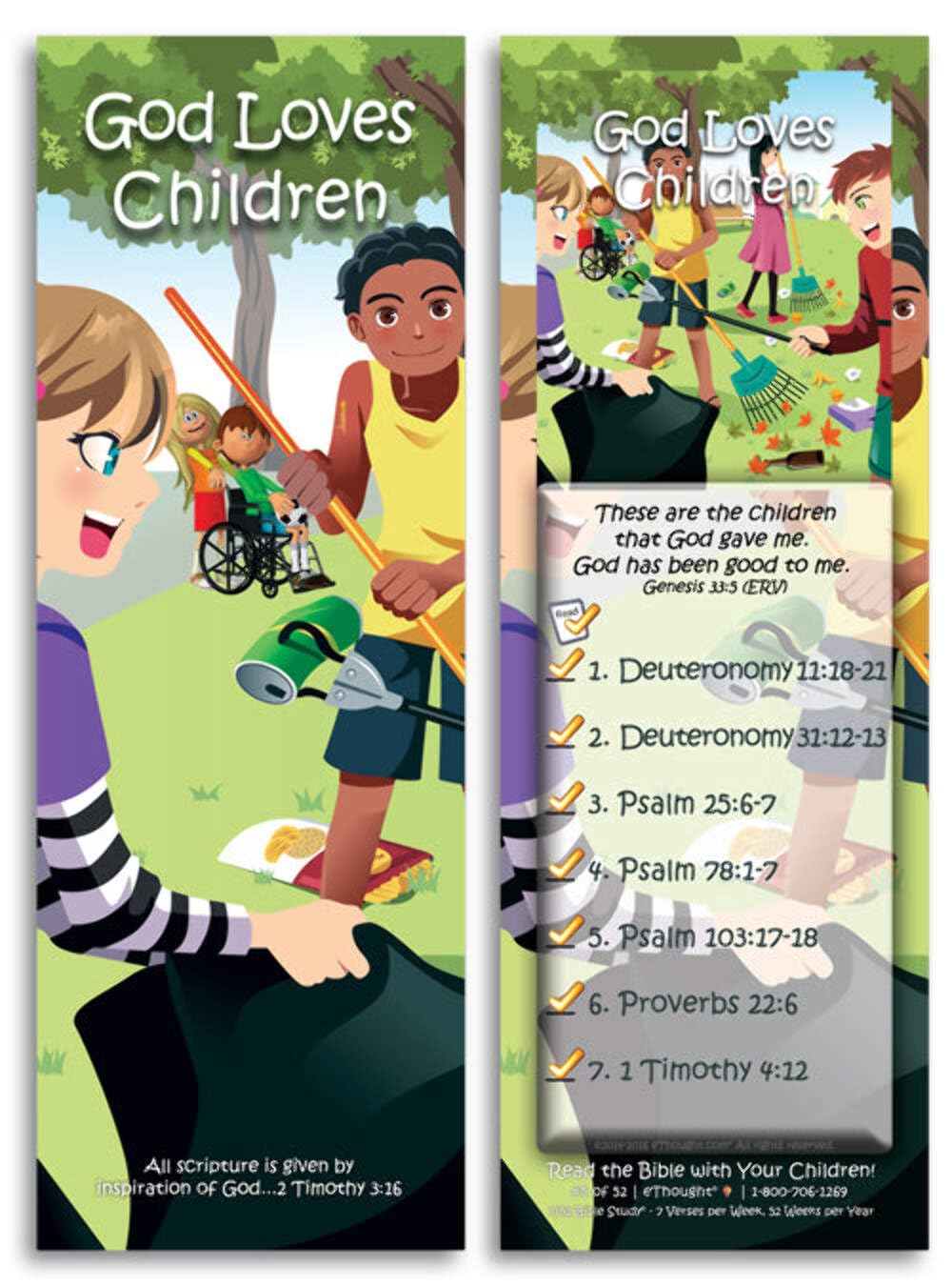 Daily Bible Reading Program for Children - 52 Designs - 1 Set of 52 Cards - Perfect for Parents or Others Wanting Help Reading the Bible Each Day to Young Children - Image 9