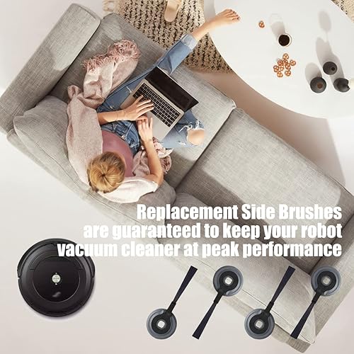 Miniatura 4 de Tuxiaobu Paquete de 4 piezas de repuesto cepillos laterales, para Shark ION Robot AV751 S87 R85 RV850 RV850WV R71 R72 R75 S86 R87 R76 RV871 RV761,