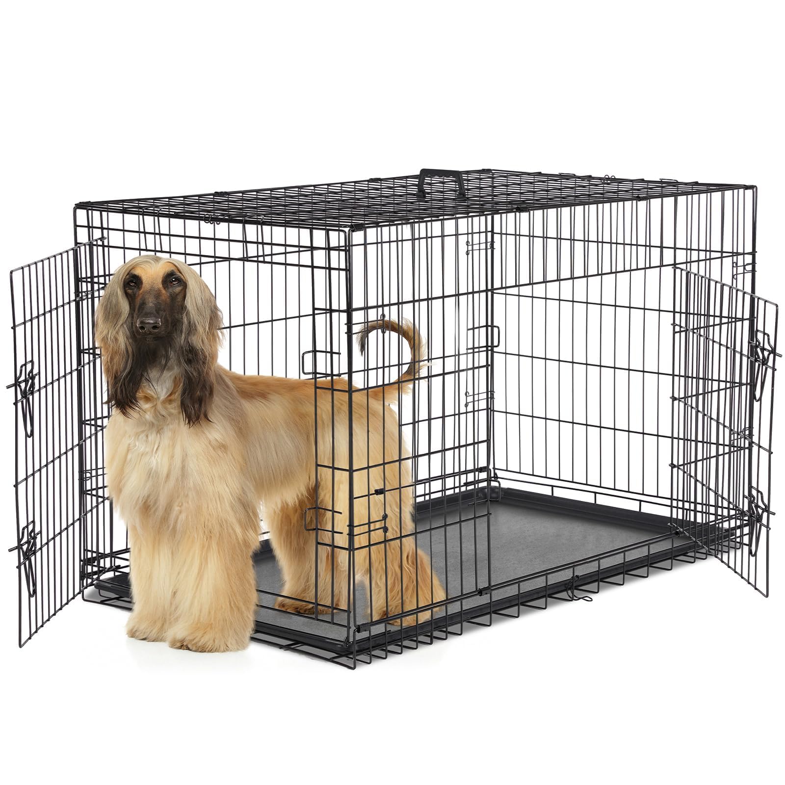 Aidoly 48-Inch Metal Wire Foldable Dog Cage