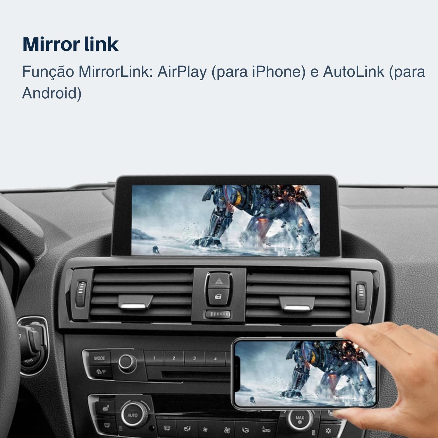 Módulo Interface Carplay Android Auto Plug Play Sem Fio BMW CIC
