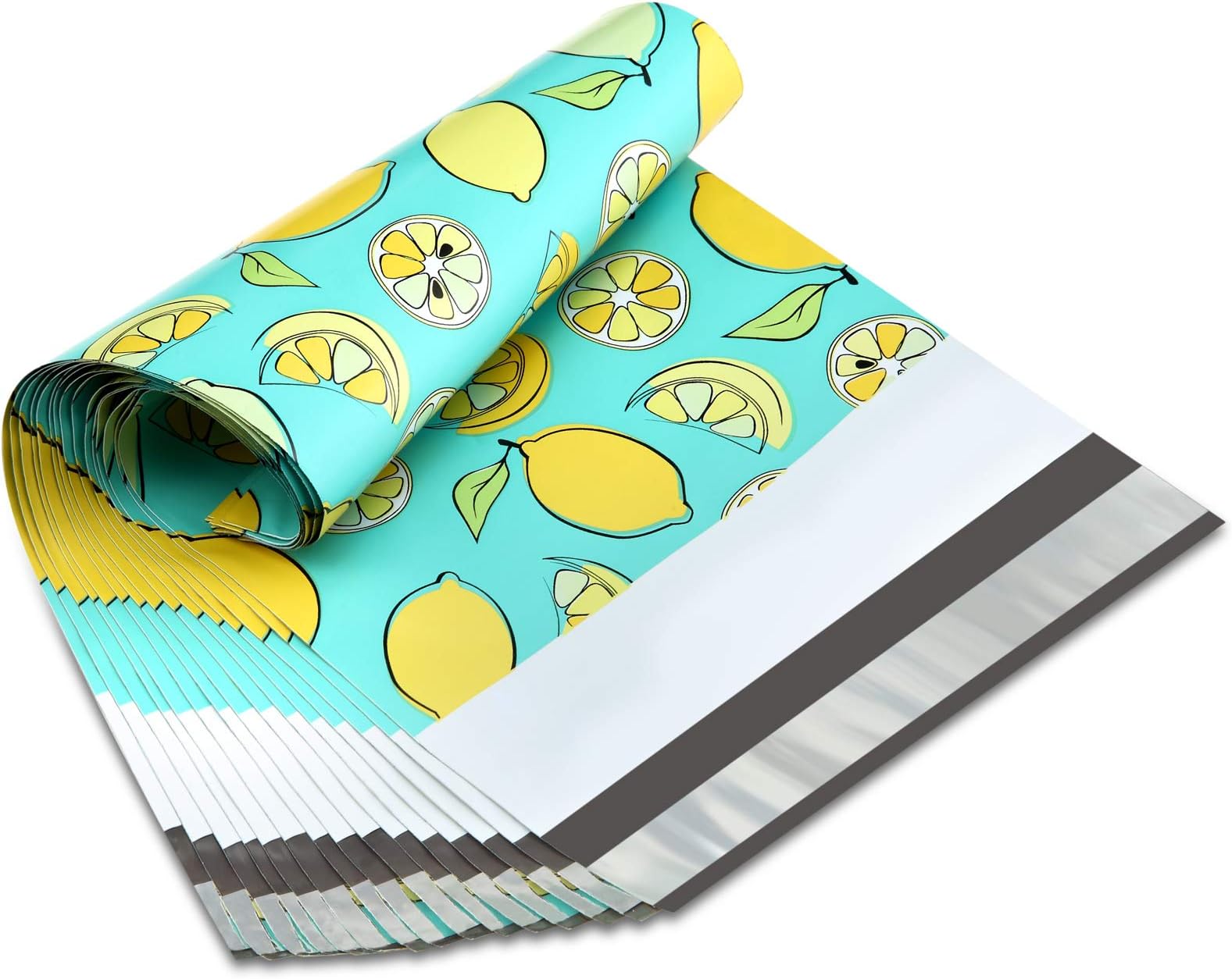 UCGOU Poly Mailers 6x9 Inch Lemon 100 Pack Patterned #1 Shipping Bags Mailing Envelopes Self Seal Waterproof and Tear Proof Boutique Postal Small Business for Jewelry and More