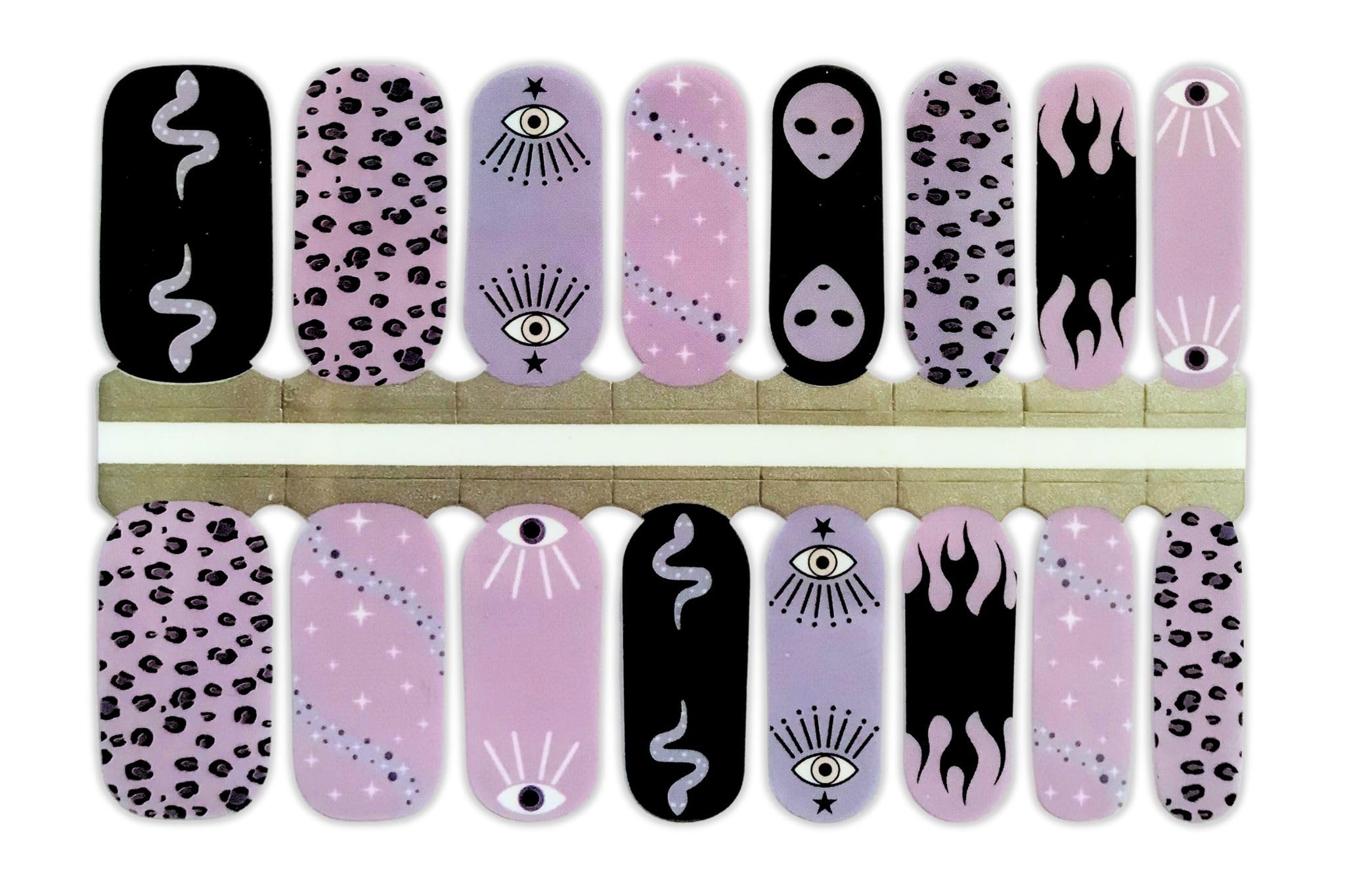 Polish Me PrettyPolish Me Pretty Evil Escape Nail Wraps | DIY Nail Stickers/Decals | Fully Cured Soft Gel Wraps | No UV Required | Small Nail Filer Included | Single Use