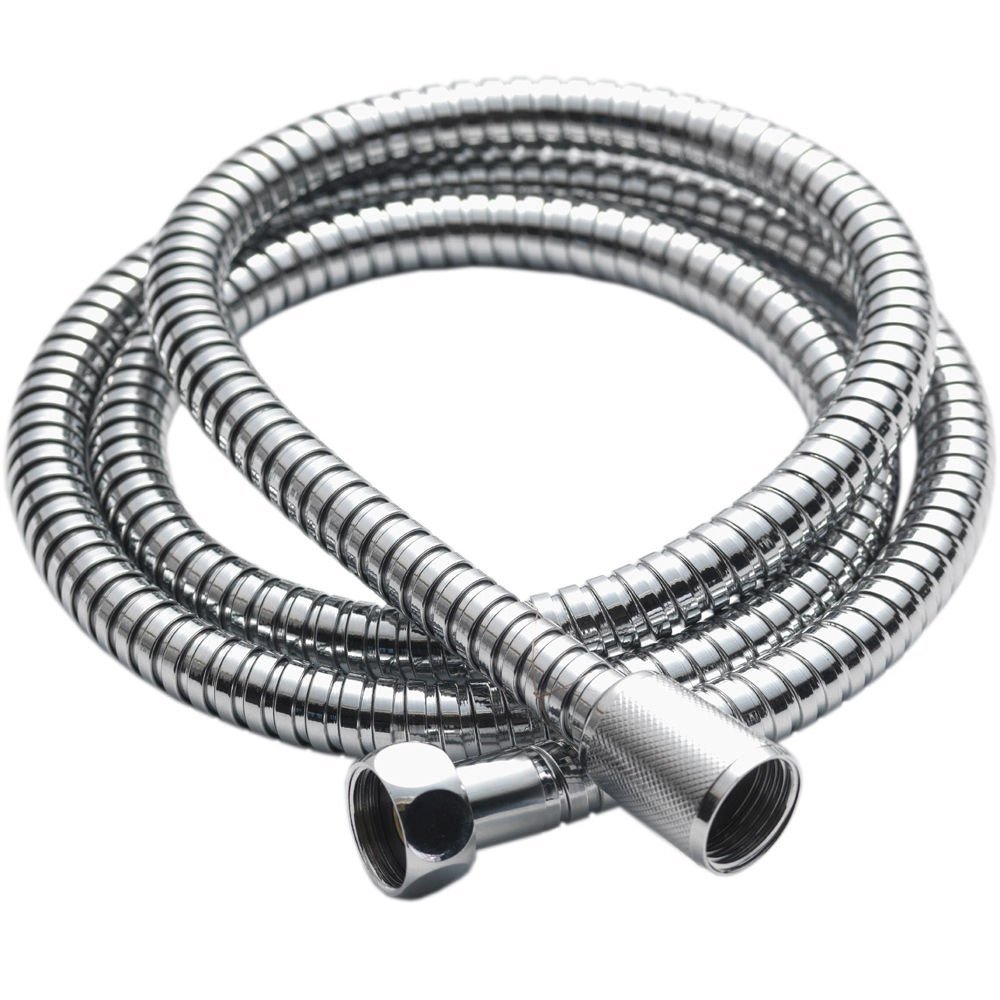 Xcel Home™ 1.75m Stainless Steel Replacement Shower Hose Anti-Kink with 2 Washers - Chrome Finish