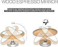 Vista 3 de Espejo reflectante con lente de espresso, observación del caudal, base de madera, máquina magnética para cafetería, accesorios para cafetera