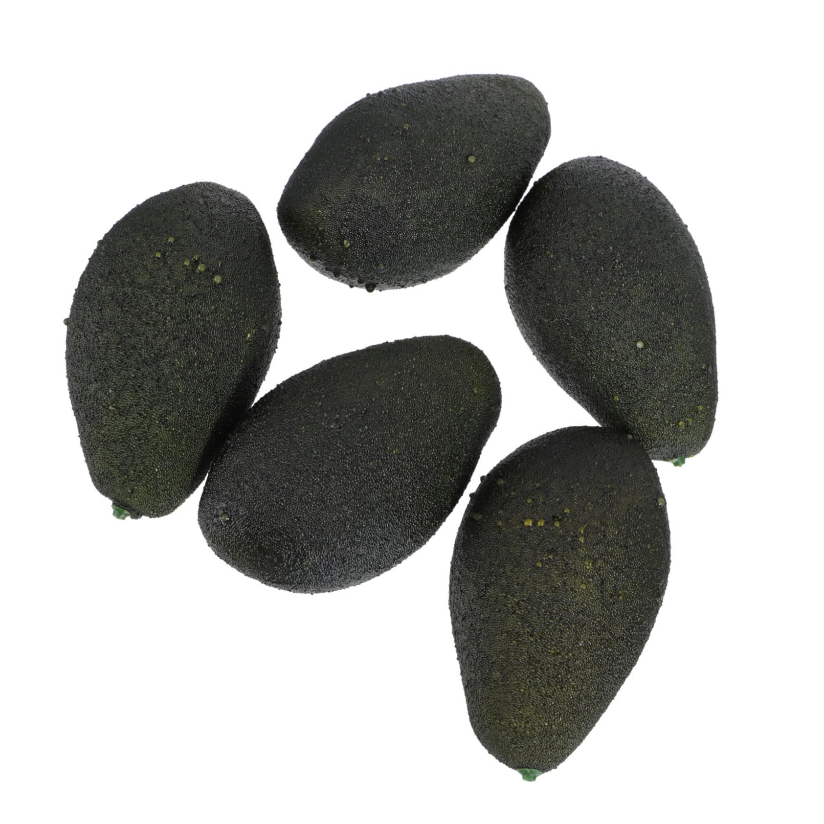 PRETYZOOM5pcs Imitation Avocado Photography Props Fake Avocados Home Decorations Festival Decorations Statue Decor Faux Avocado Lifelike Avocados Puzzle Toy Poly Dragon Green Leaves Fruit